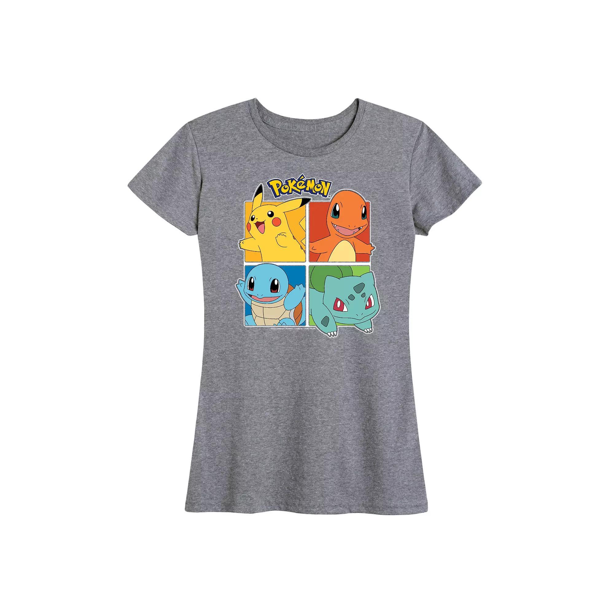 Womens Pokemon Partner Squares Graphic Tee Blue Product Image