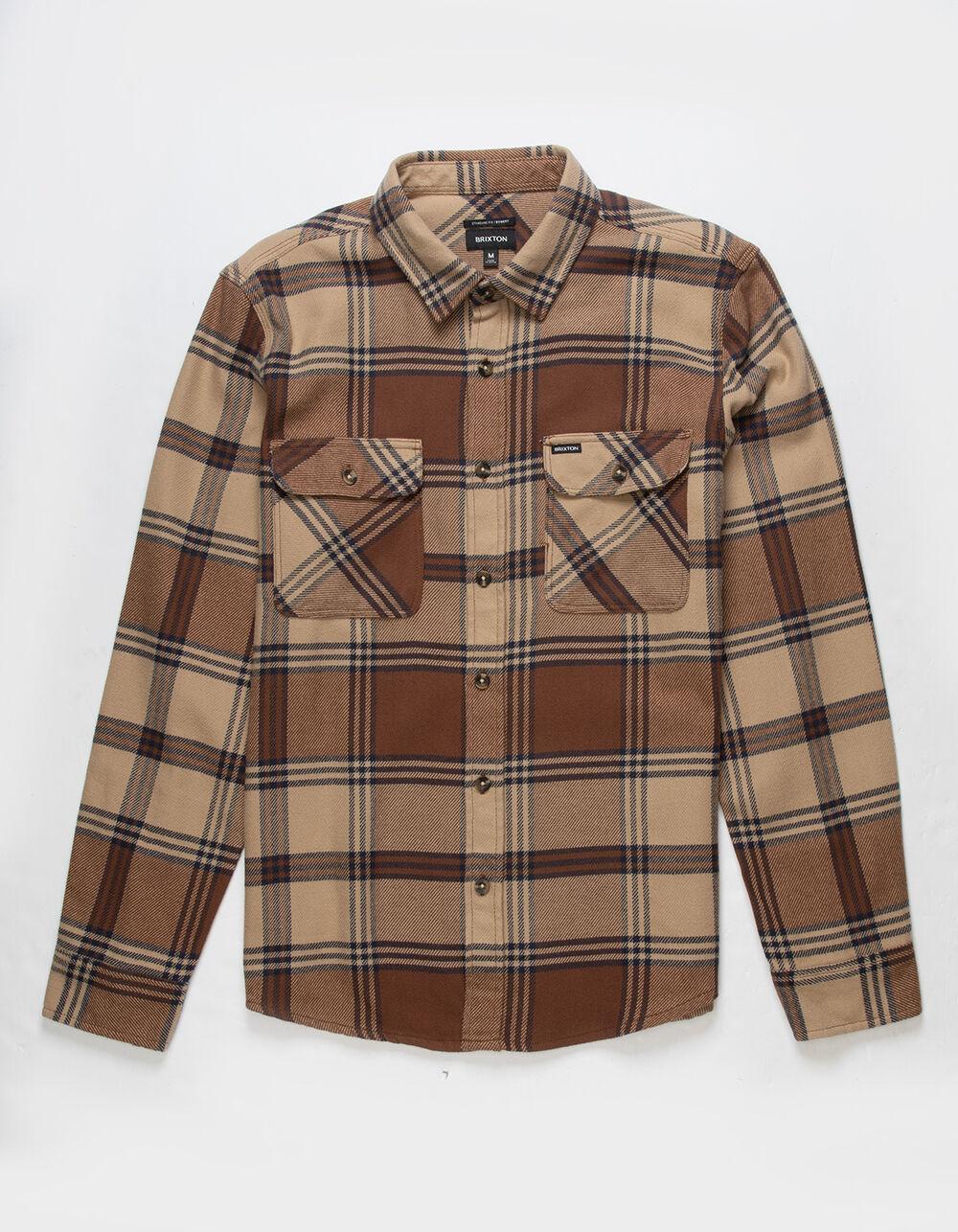 BRIXTON Bowery Mens Flannel - BROWN Product Image