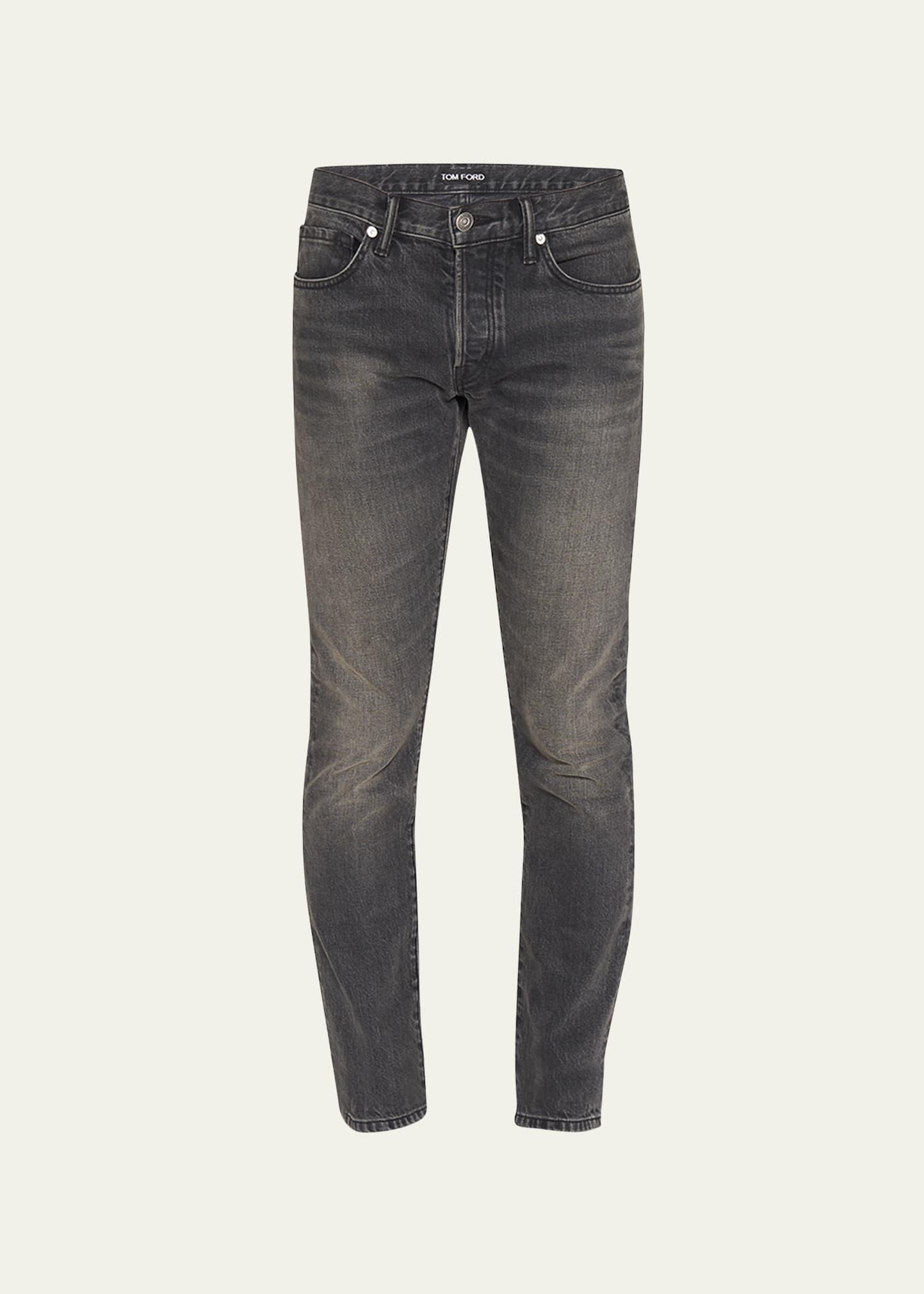 Mens Slim Fit Black Wash Jeans Product Image