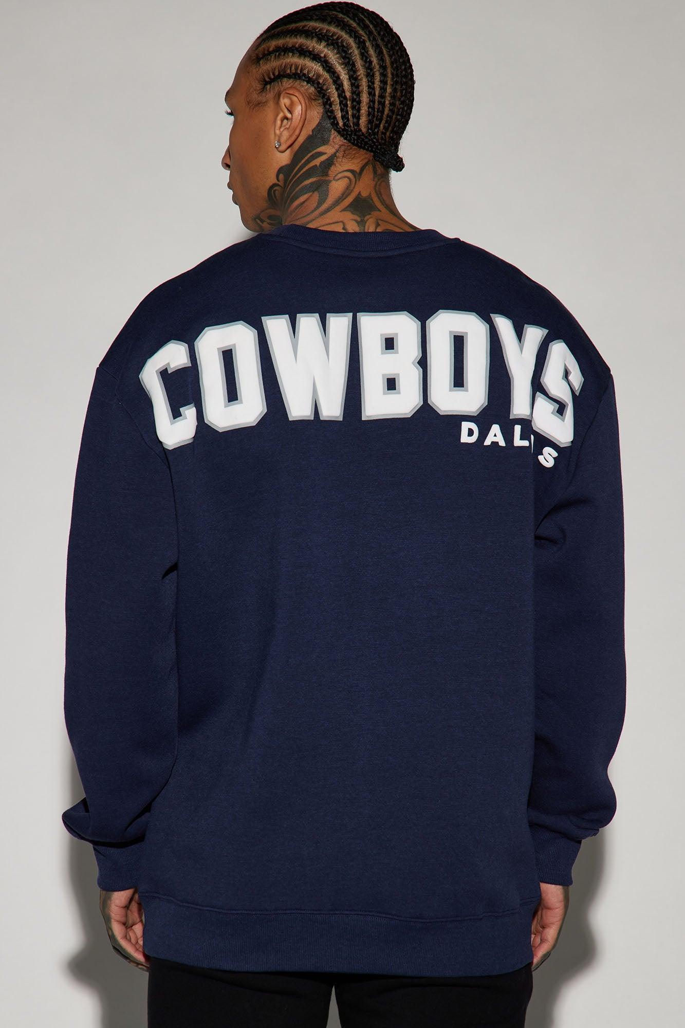 Cowboys Higher Education Fleece Crew Neck Sweater - Navy/combo Product Image