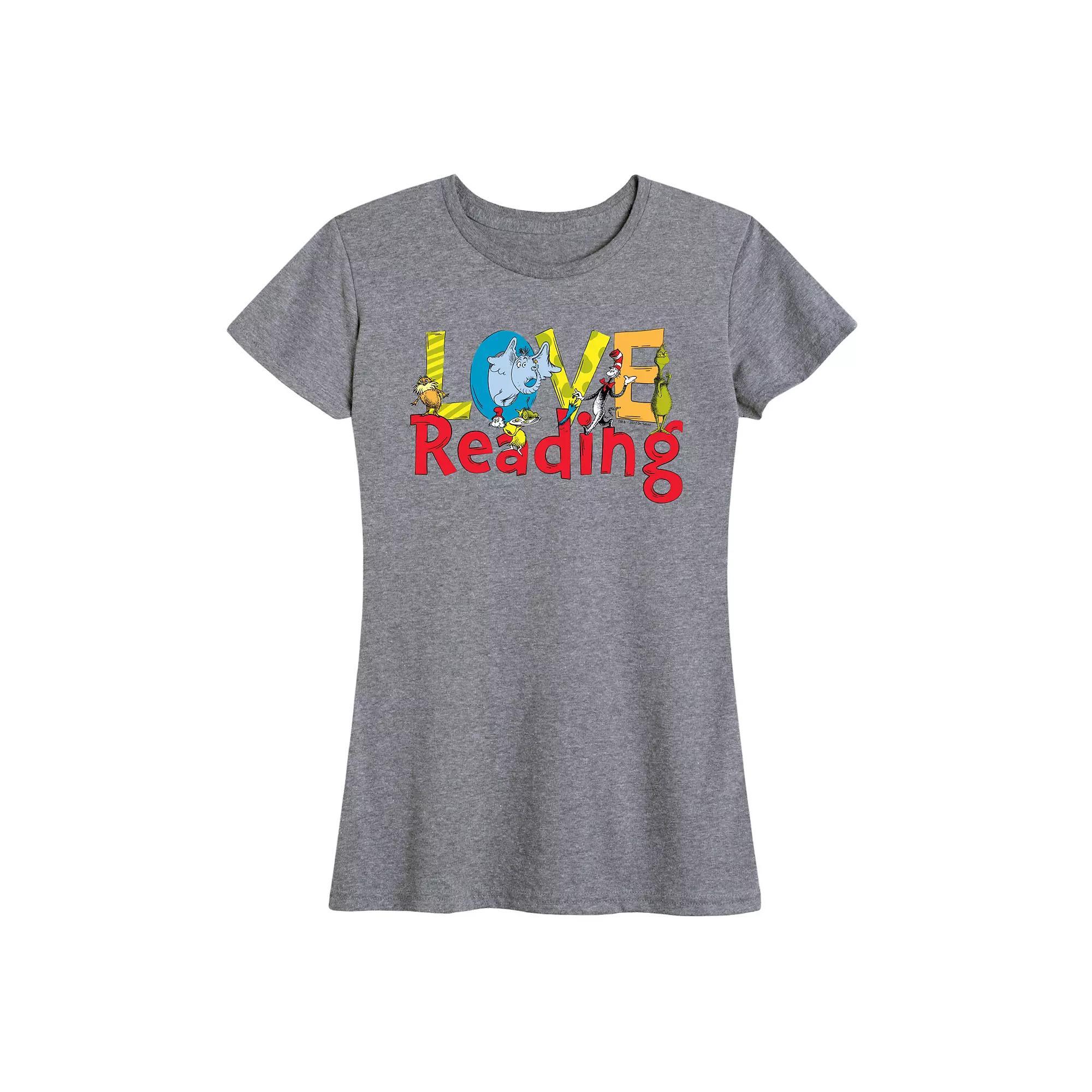 Womens Dr. Seuss Love Reading Graphic Tee Product Image