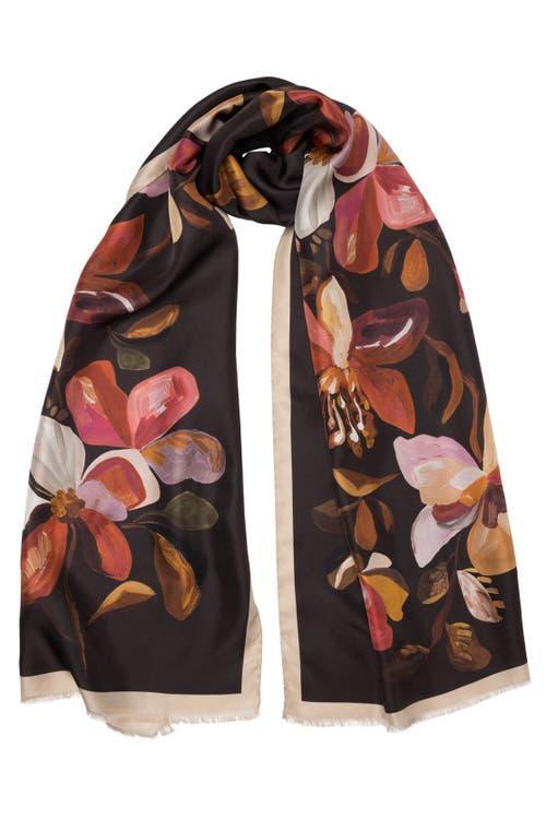 Elizabetta Eloisa - Large Silk Scarf for Women in Dark Chocolate at Nordstrom Product Image