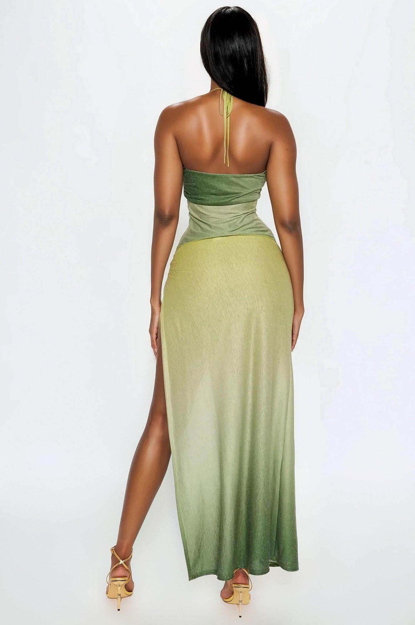 Olivia Ombre Maxi Skirt Set - Green Product Image