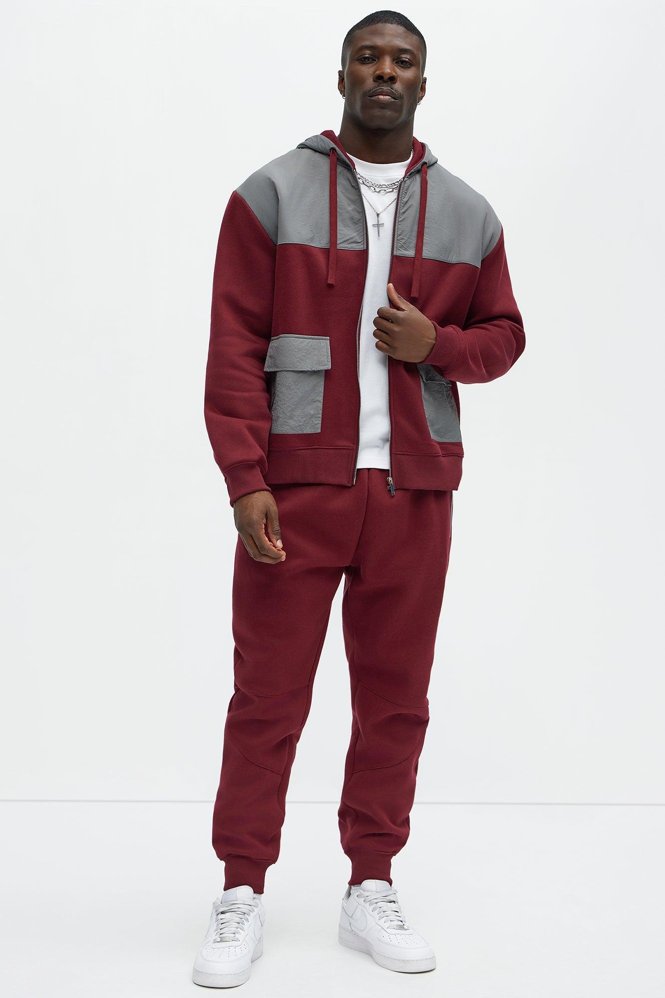 Mount Ridge Zip Up Hoodie - Burgundy Product Image