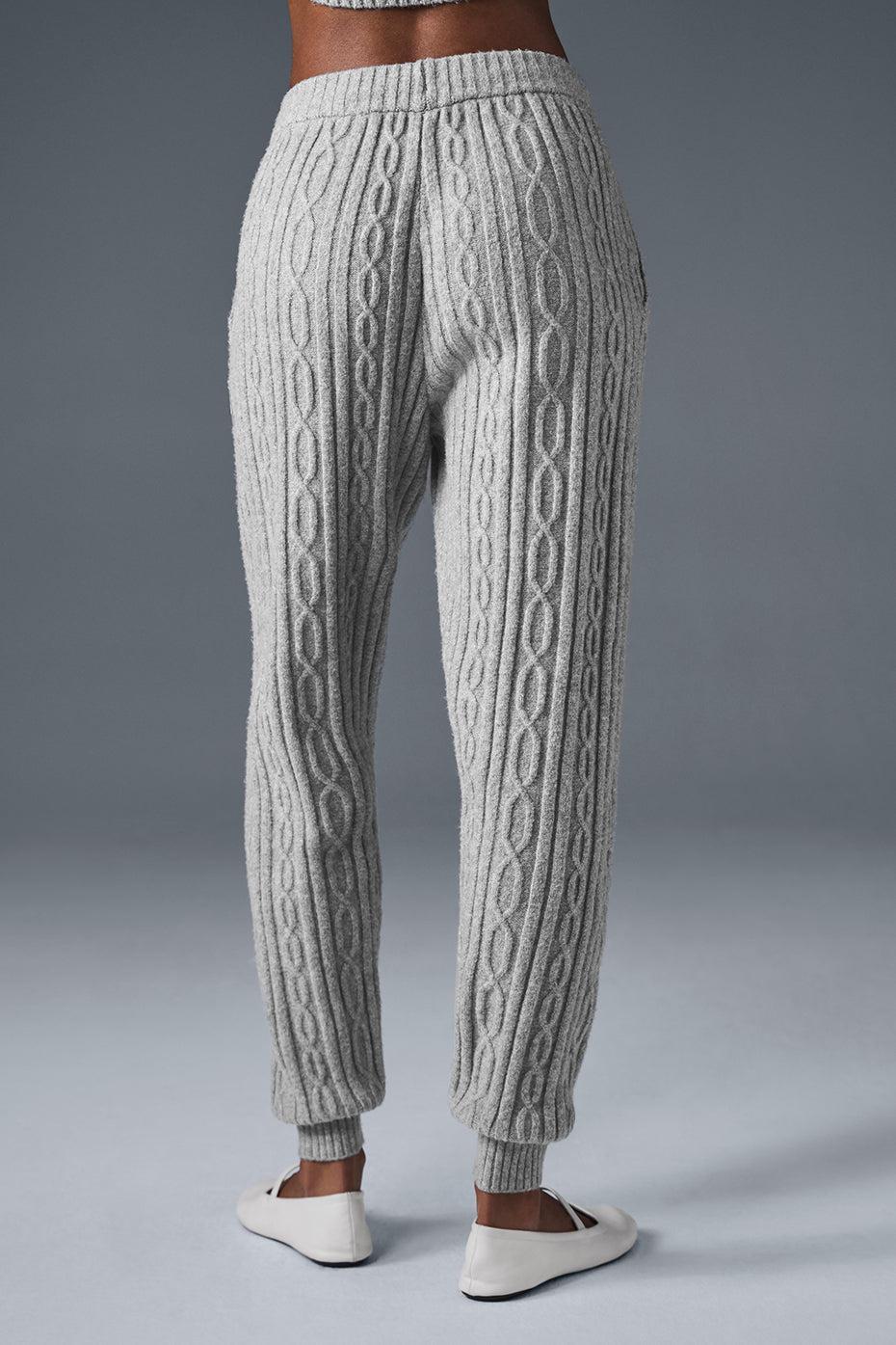 Cable Knit Winter Bliss Pant - Athletic Heather Grey Product Image