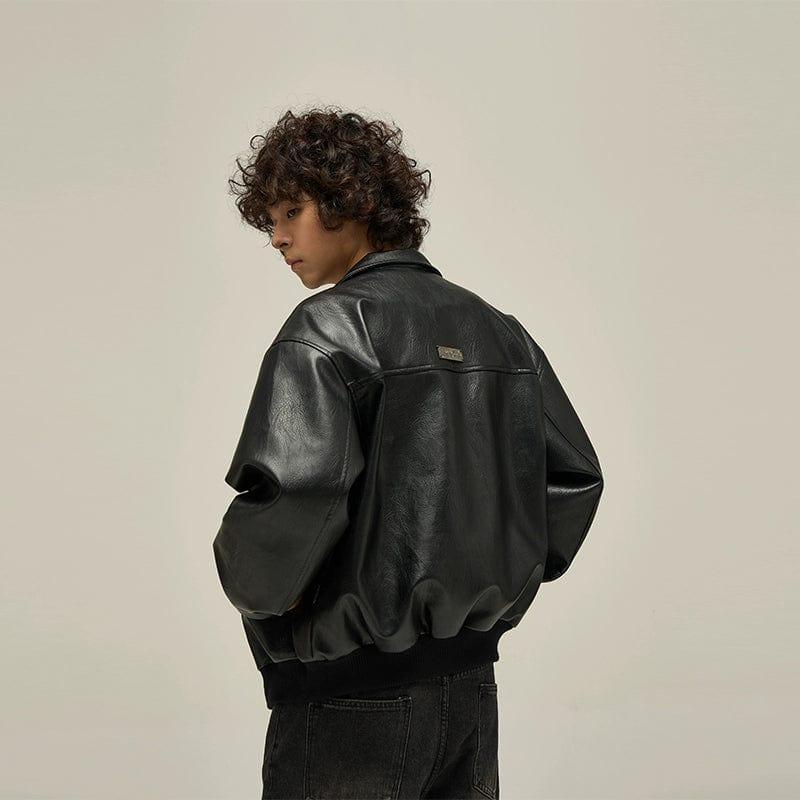 RT No. 10042 LEATHER ZIP-UP JK Product Image