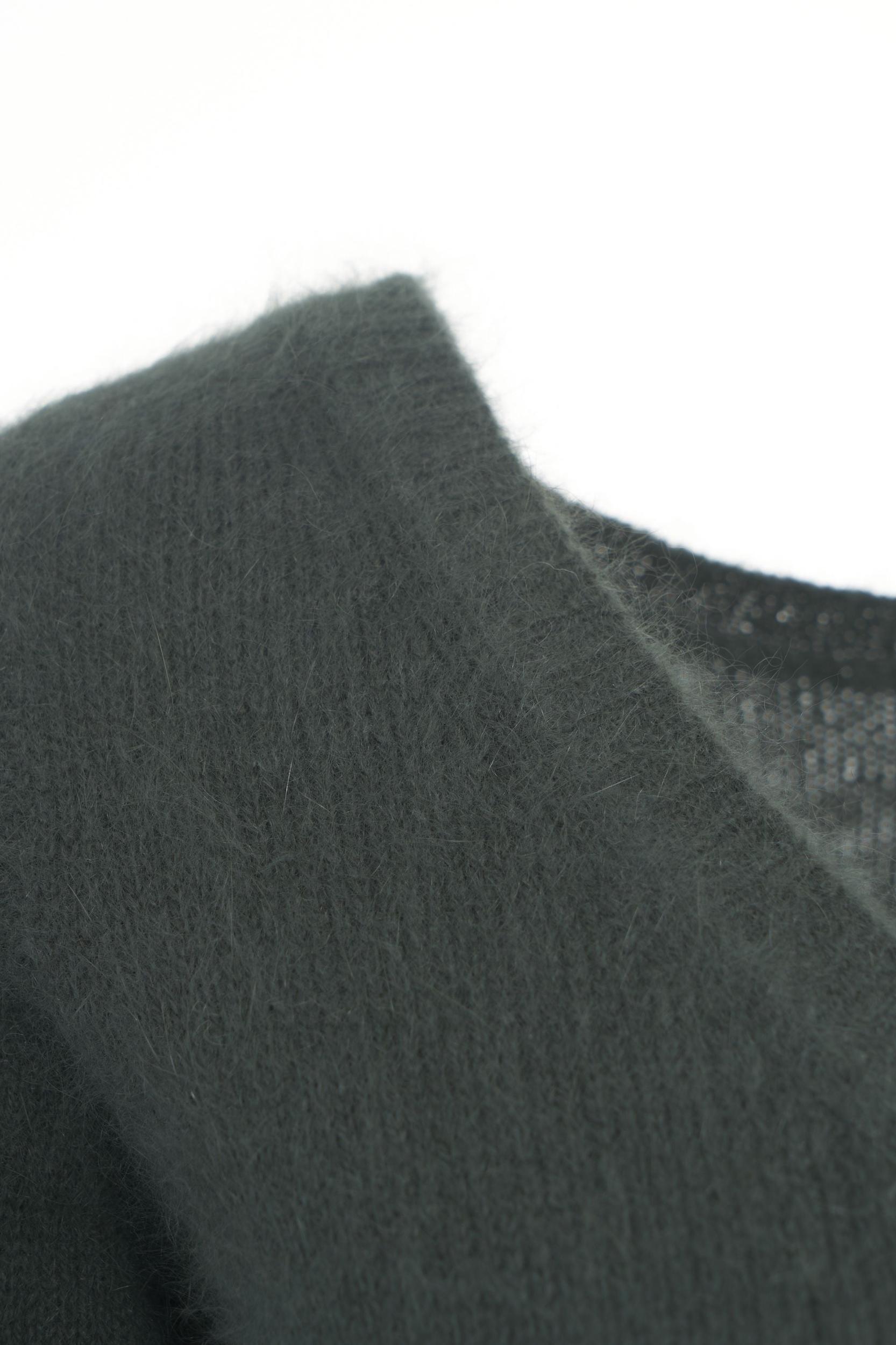 Knitted Sweater with V-Neck Product Image