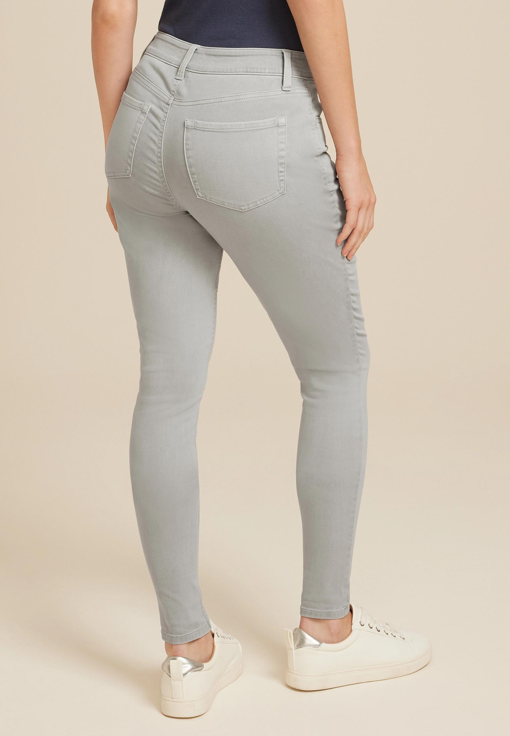 Maurices Womens Jeans Curvy High Rise Jegging Gray Denim Size X Small Product Image