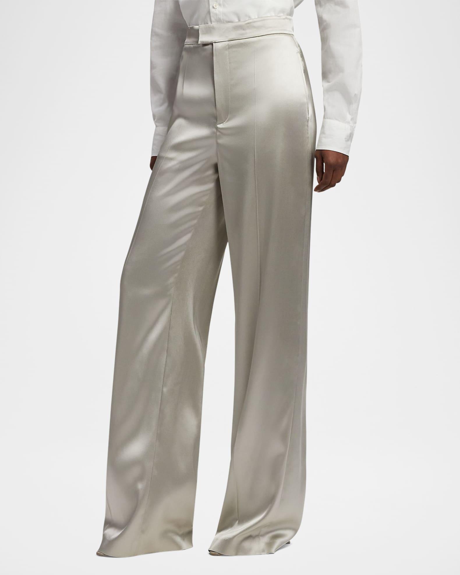 Parson Satin Wide-Leg Pants Product Image