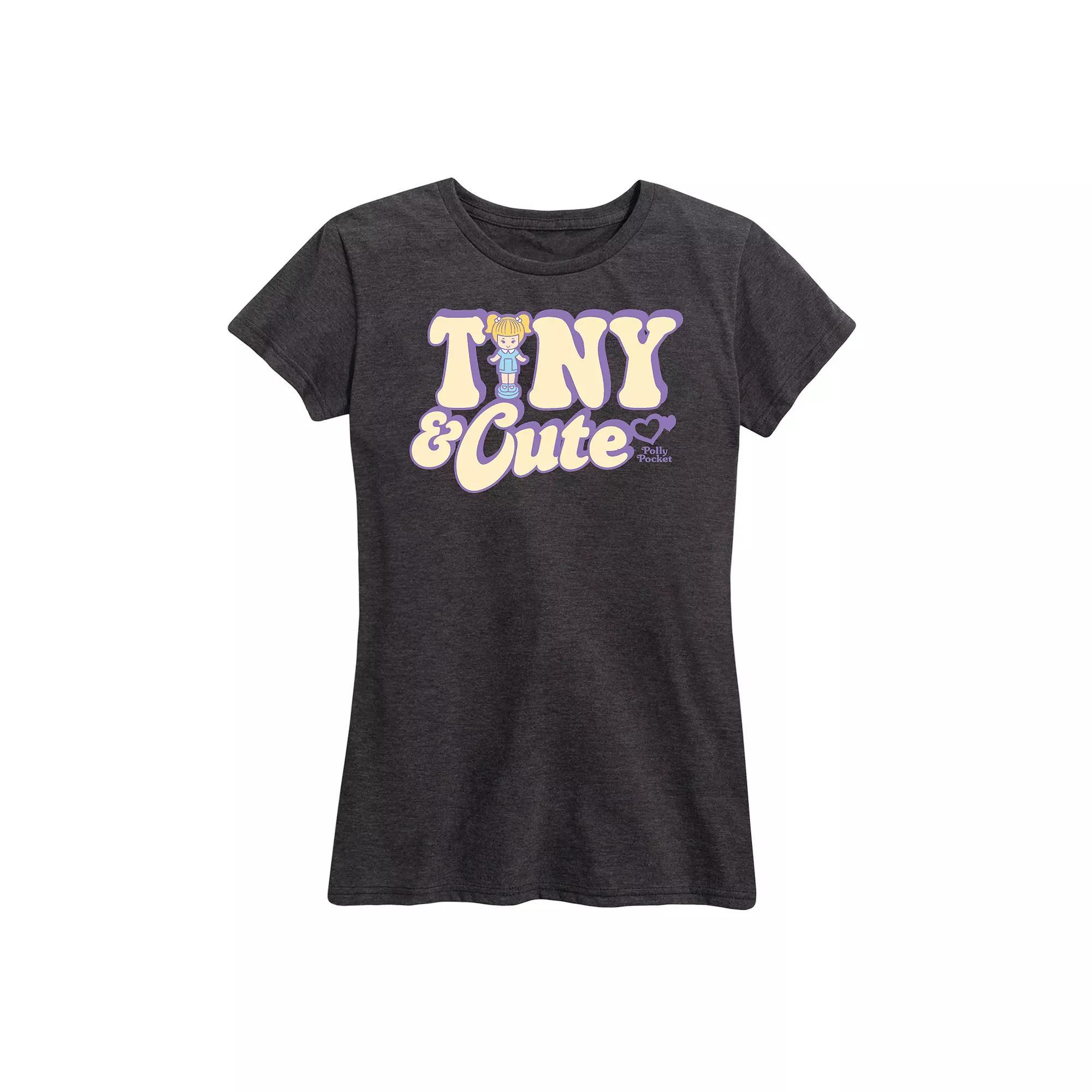 Plus Polly Pocket Tiny And Cute Graphic Tee, Womens Heather Grey Product Image