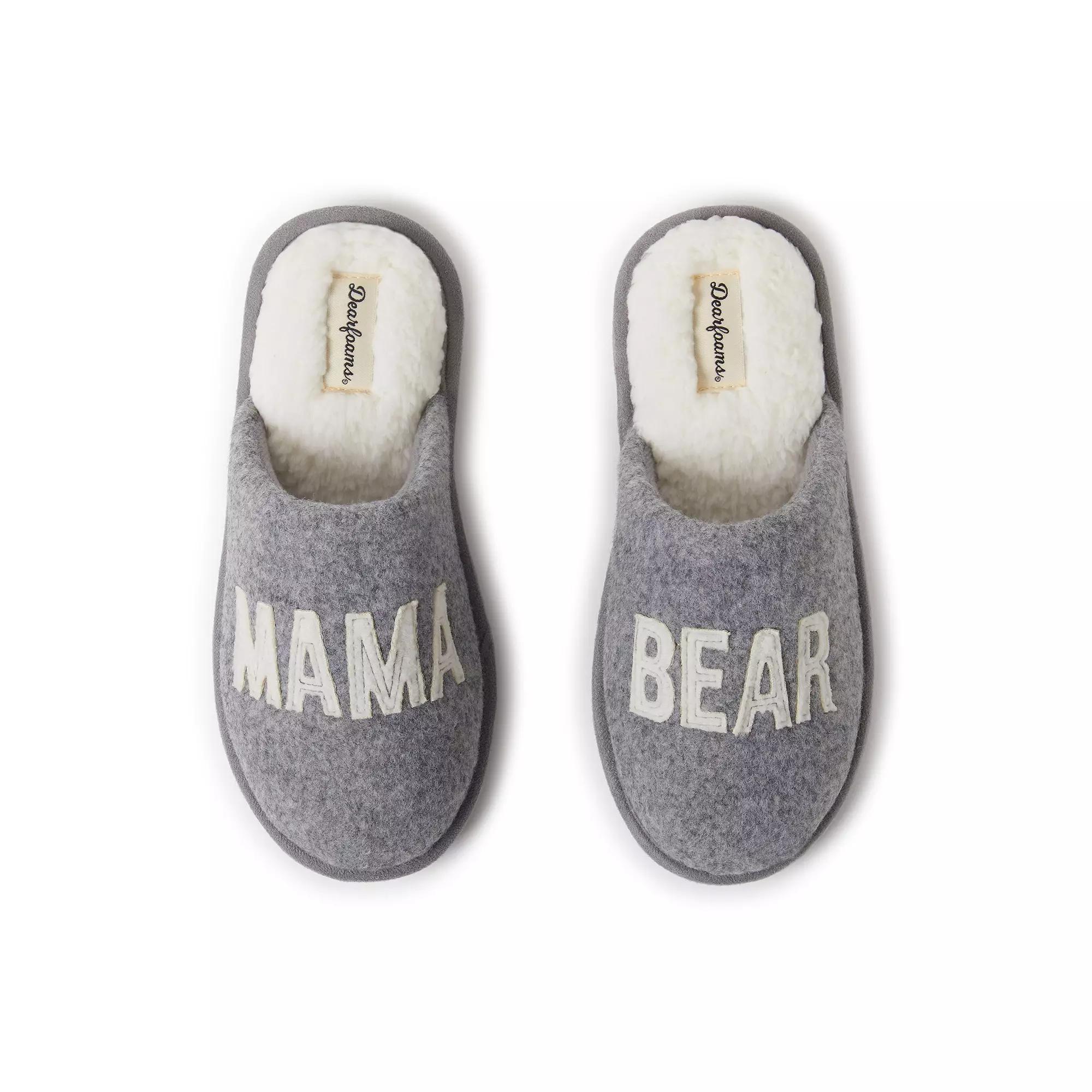 Dearfoams Carley Family Womens Scuff Slippers Light Grey Gray Product Image