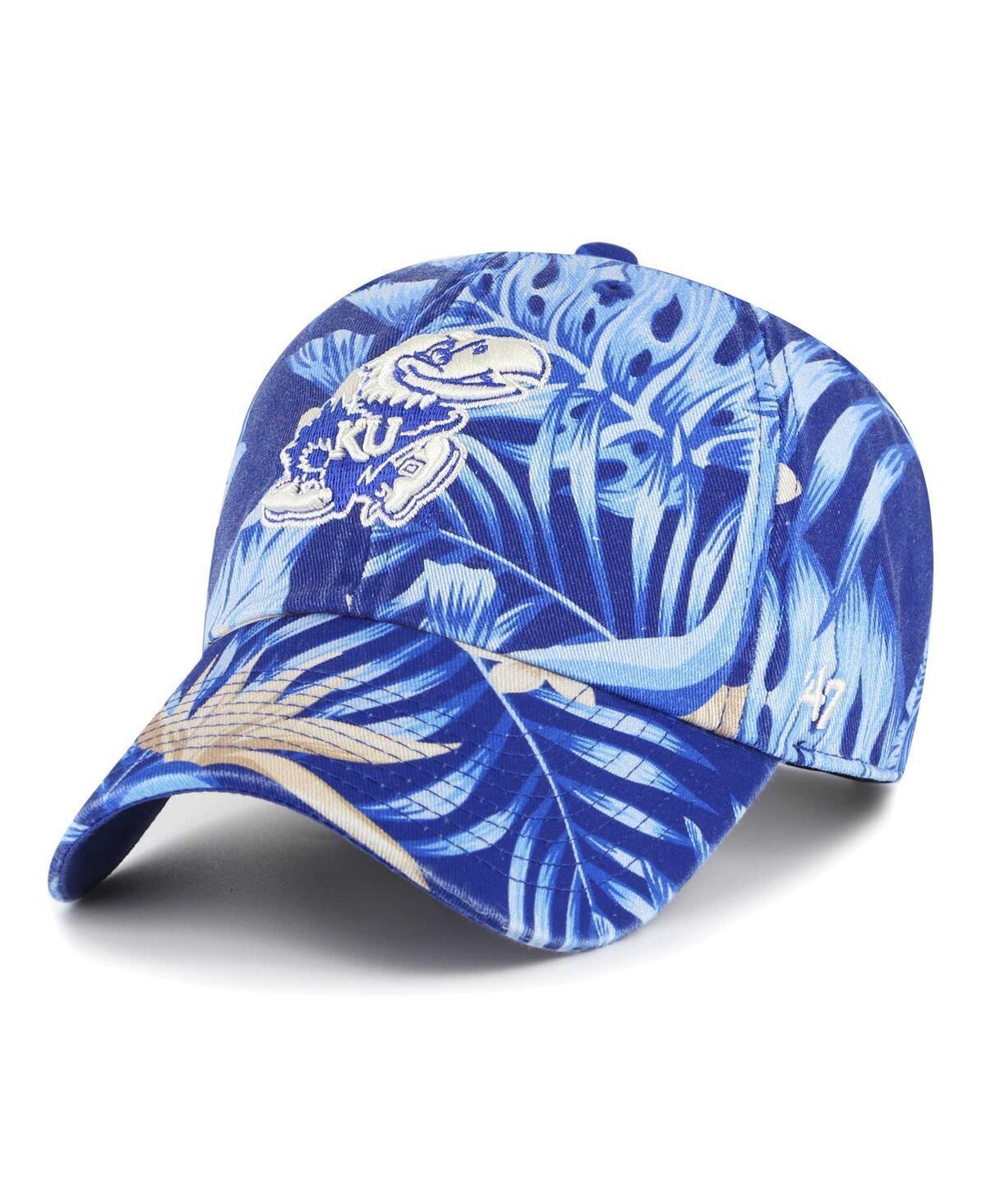 Men's '47 Royal Kansas Jayhawks Tropicalia Clean Up Adjustable Hat, Blue Product Image