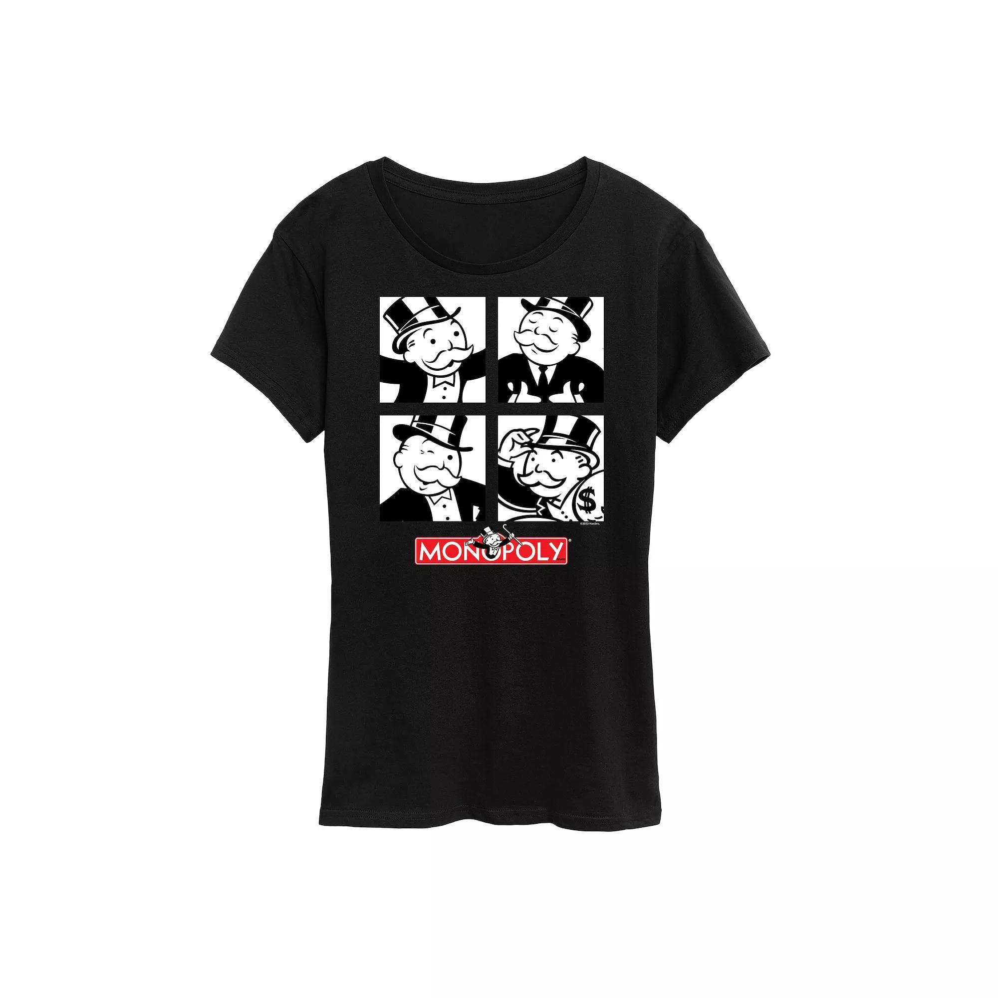 Womens Monopoly Mr. Monopoly Grid Graphic Tee by Hasbro Product Image