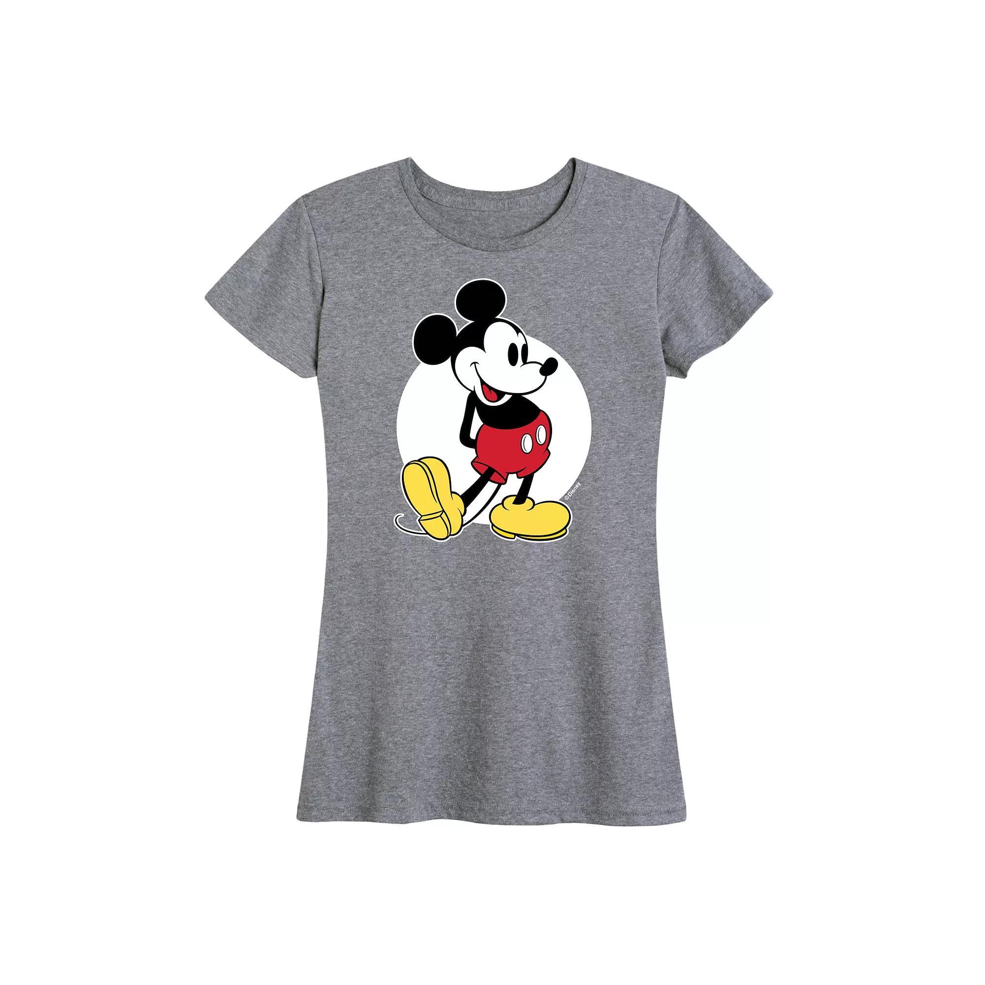 Disney's Mickey Mouse Women's Classic Graphic Tee, Size: Medium, Grey Blue Product Image