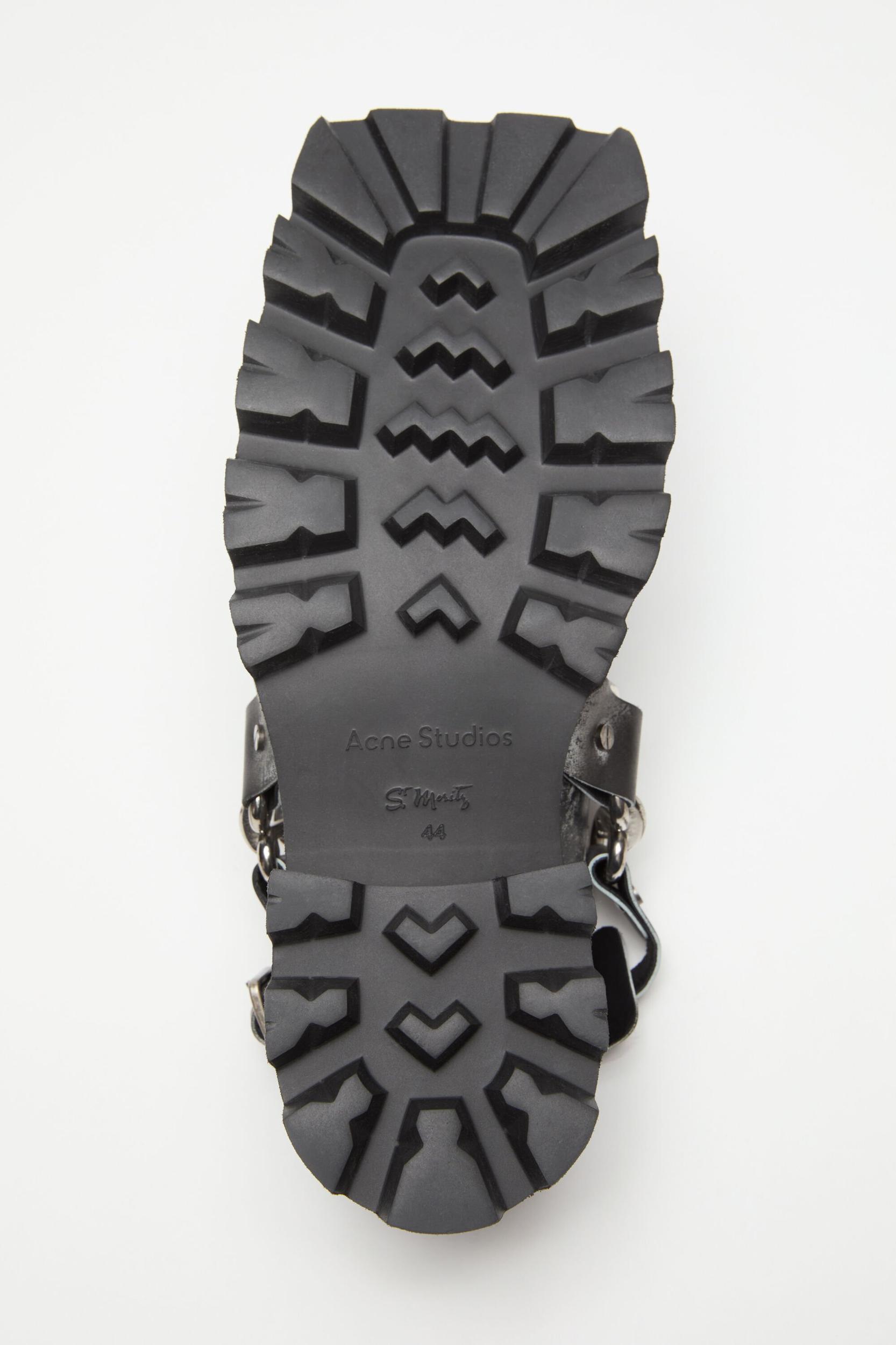 Leather buckle mule Product Image