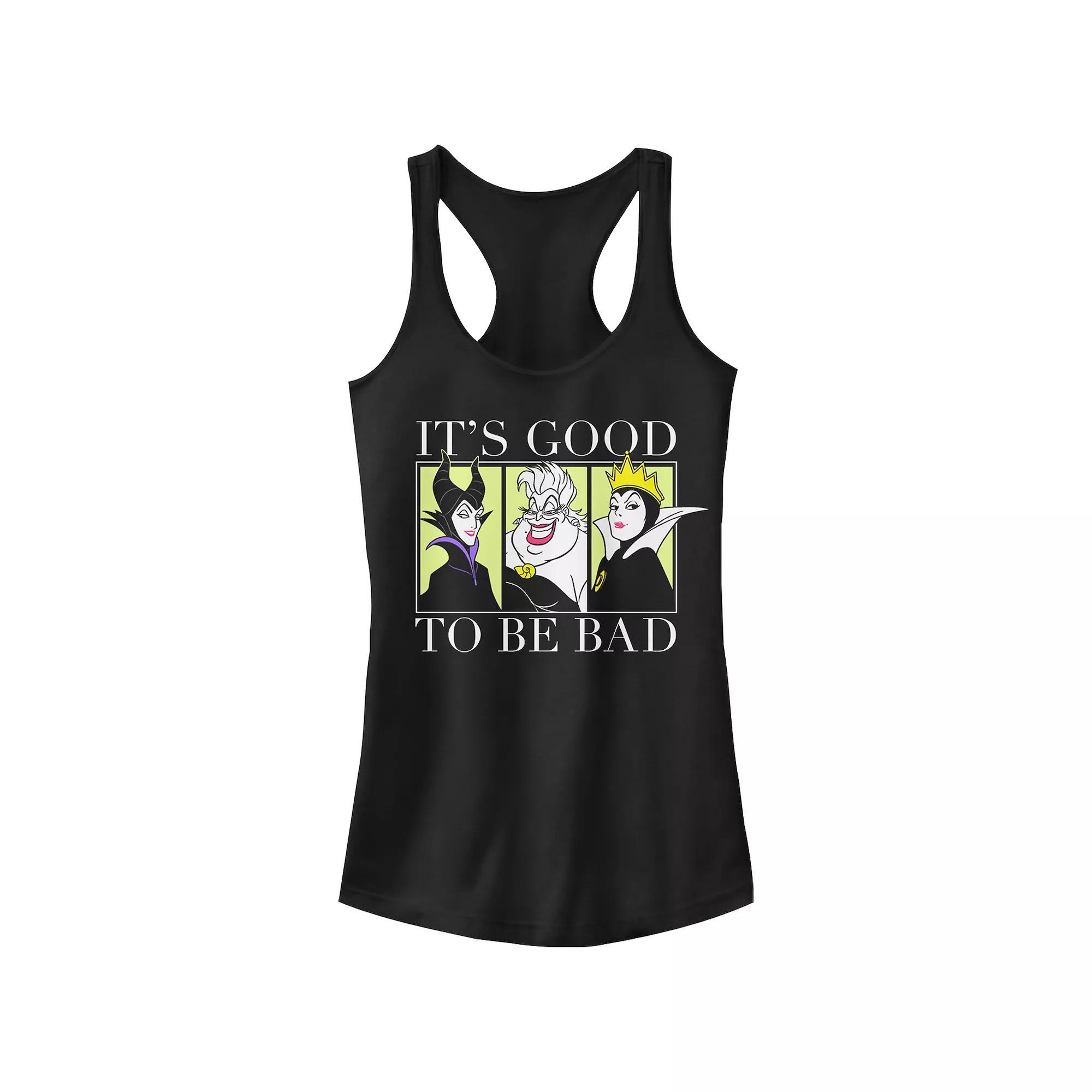 Disney Villains It's Good To Be Bad Triple Threat Juniors' Racerback Tank Top, Girl's, Size: XS, Black Product Image