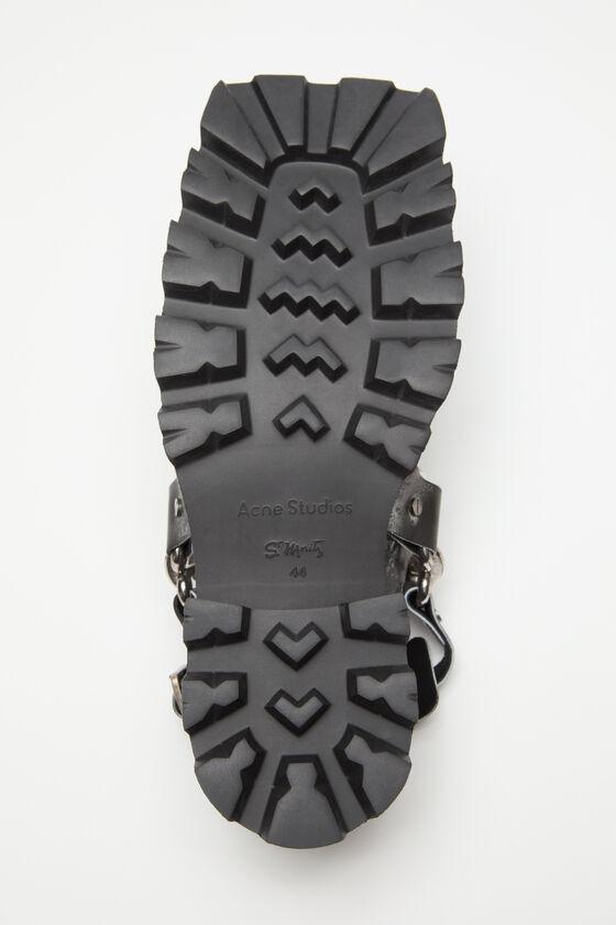 Leather buckle mule Product Image