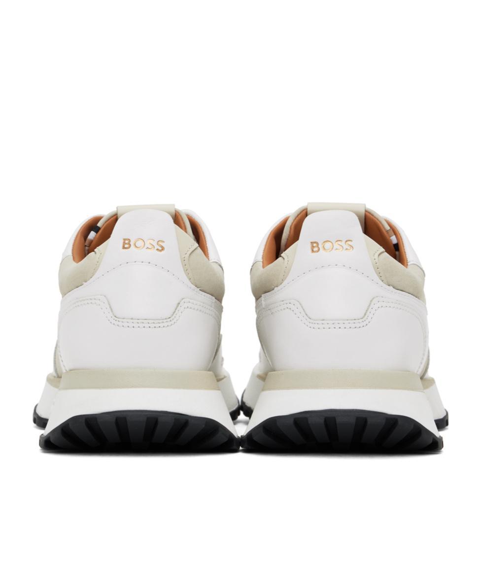 HUGO BOSS Laced Sneakers In White Product Image
