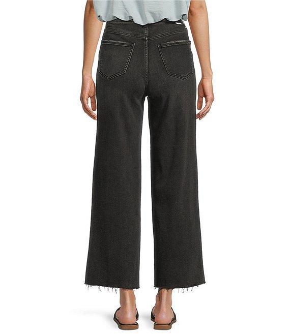 Daze Pleaser High Rise Wide Ankle Length Dark Denim Jeans Product Image