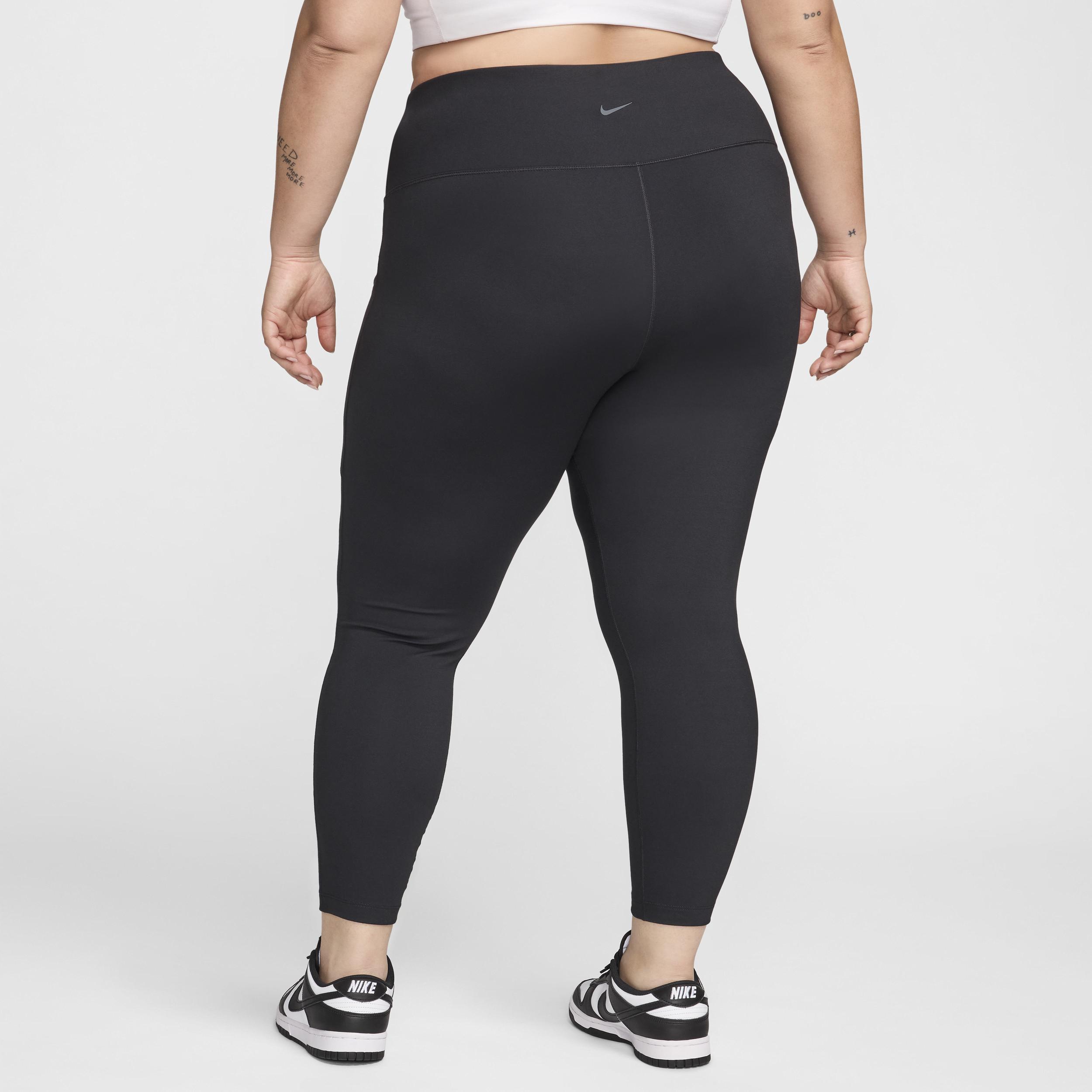 Plus Size Nike One High-Waisted 7/8 Leggings, Women's, Size: 3XL, Black Product Image