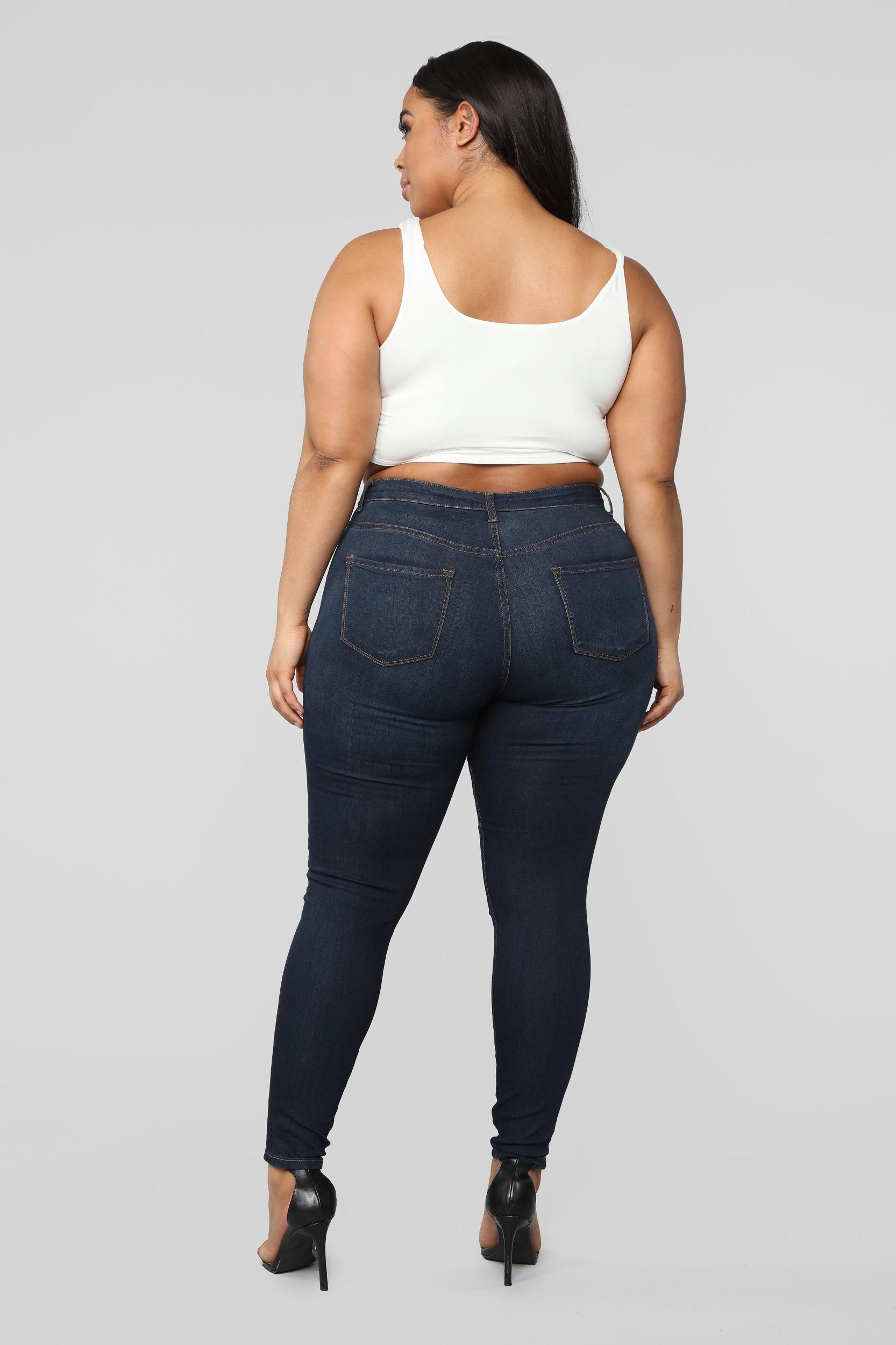 Classic Mid Rise Skinny Jeans - Dark Denim Product Image
