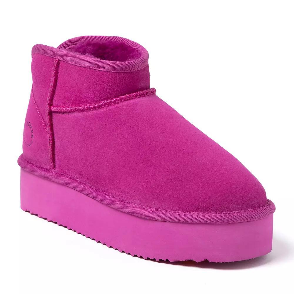 Fireside by Dearfoams Kingston Women's Shearling Platform Slippers, Size: 8, Purple Product Image