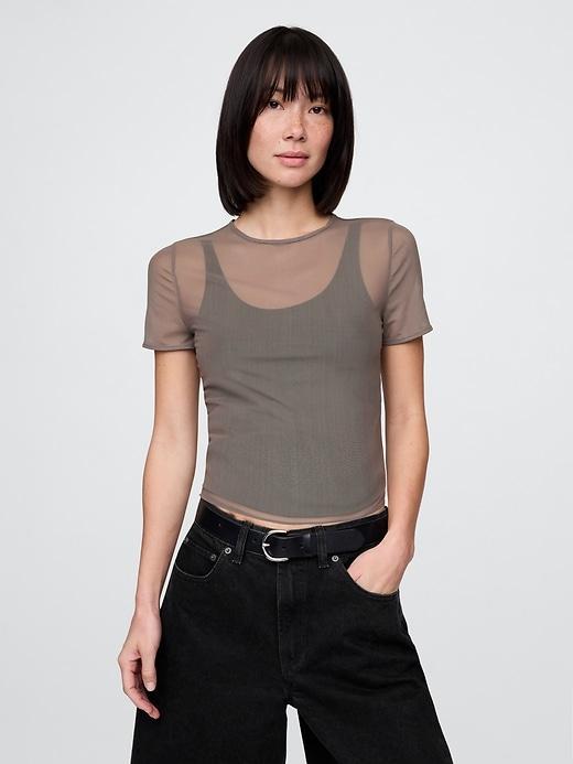 Mesh Cropped T-Shirt Product Image