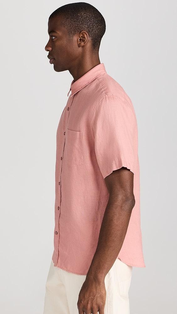 Vince Linen Short Sleeve Shirt | Shopbop Product Image
