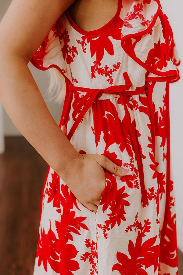 Honey And Hibiscus Floral Midi Dress Product Image