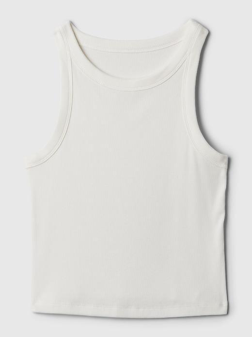 Modern Rib Cropped Halter Top Product Image