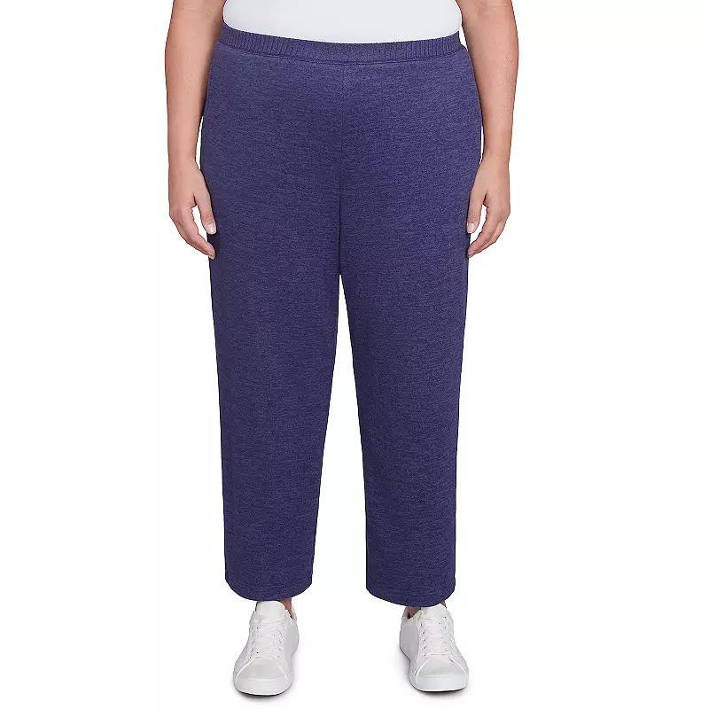 Plus Size Alfred Dunner Classic Straight Leg Medium Length Pants, Women's, Size: 3XL, Blue Product Image