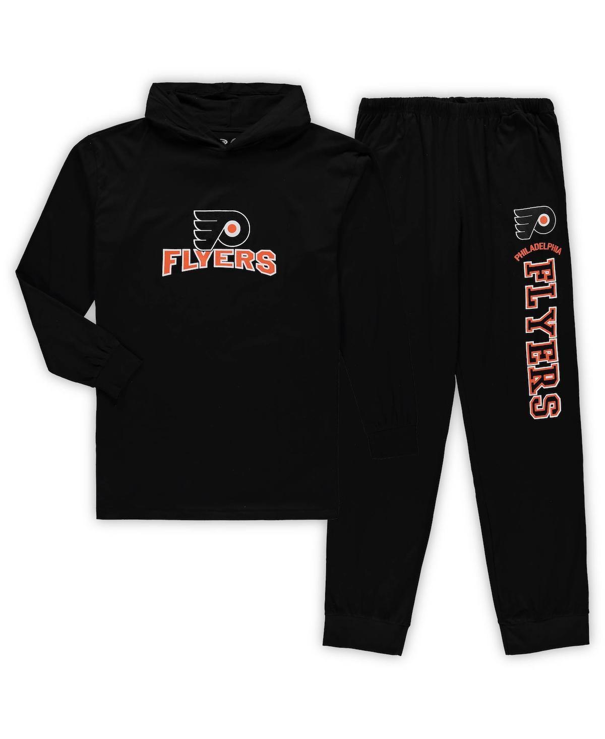 Men's Concepts Sport Black Philadelphia Flyers Big & Tall Pullover Hoodie & Joggers Sleep Set, Size: 3XB, Fly Black Product Image