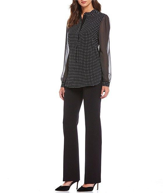 Anne Klein Bi-Stretch Suiting Straight Leg Pants Product Image