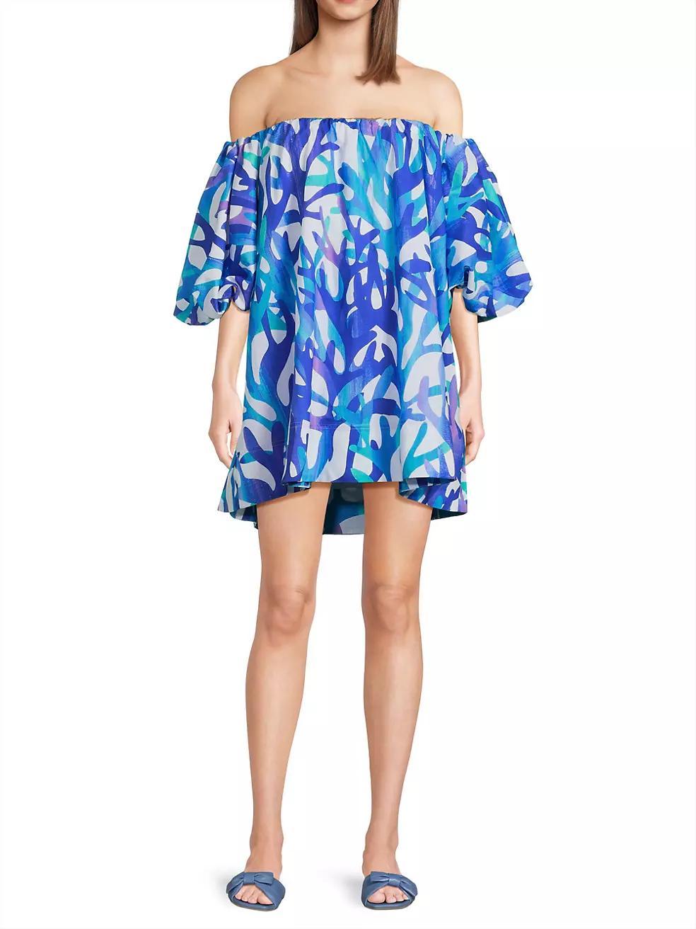 Jamie Under The Sea Cotton Oversized Minidress Product Image