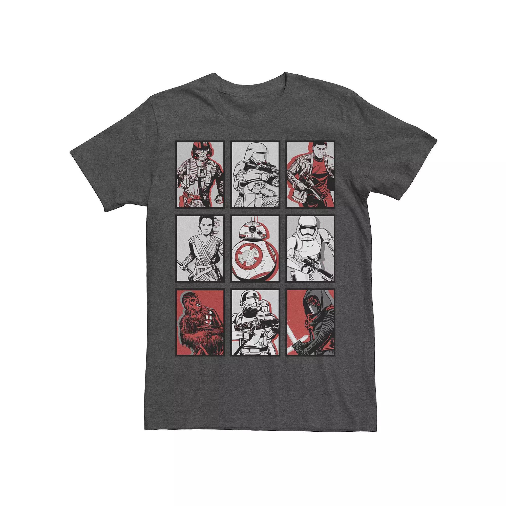 Men's Star Wars Force Awakens Pop Art Poster Graphic Tee, Size: 3XL, Royal Product Image
