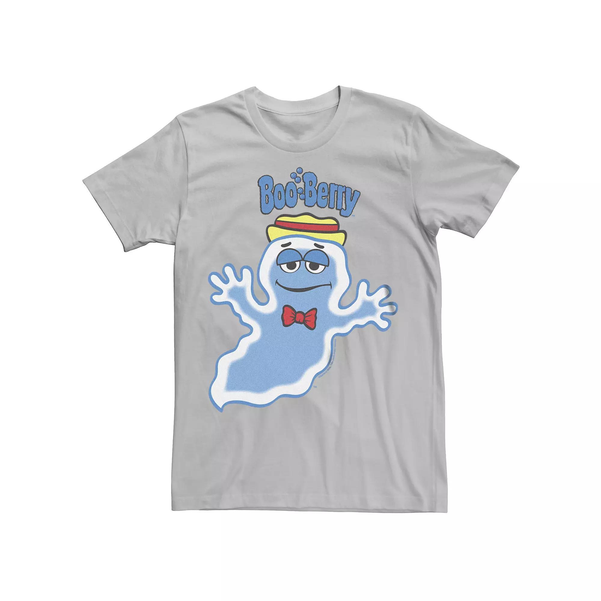 Men's Boo Berry Unexcited Poster Graphic Tee, Size: Large, Silver Product Image