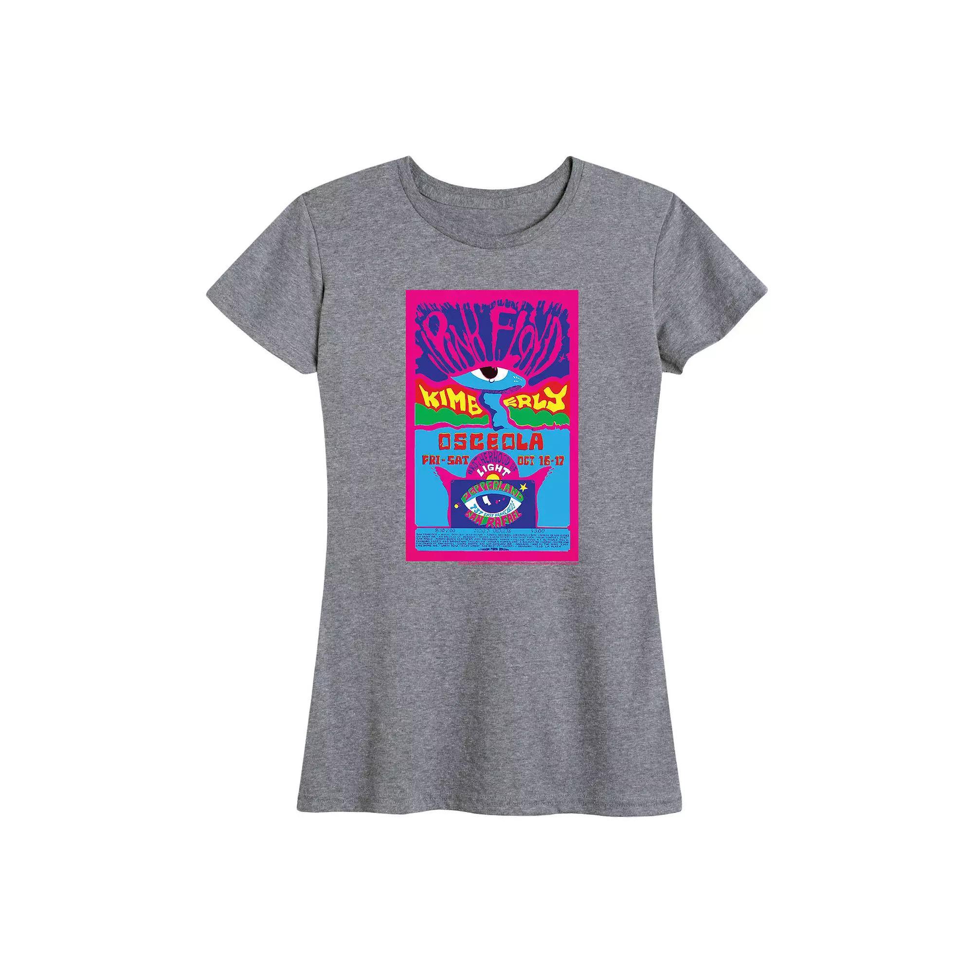 Womens Pink Floyd Pepperland Poster Graphic Tee, Girls Grey Gray Product Image