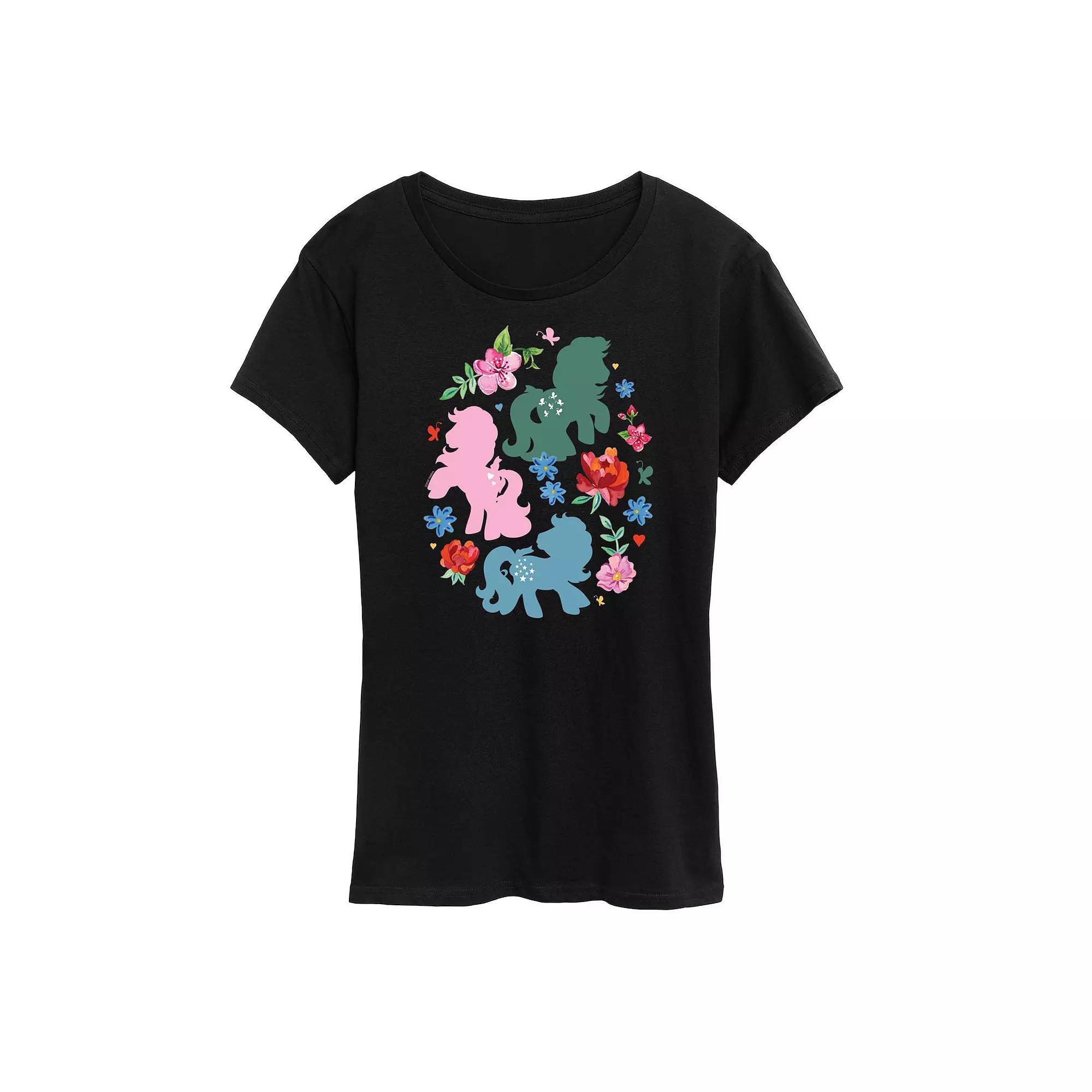 Women's My Little Pony Spring Figures Graphic Tee, Size: XL, Black Product Image