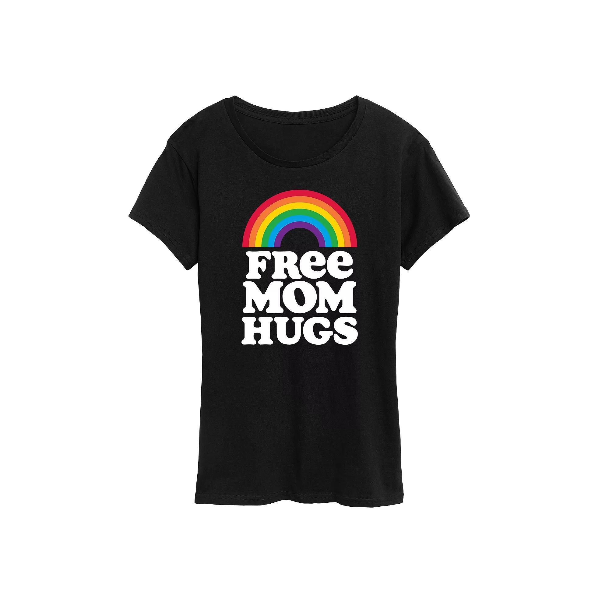 Women's Free Mom Hugs Graphic Tee, Girl's, Size: XL, Gray Product Image