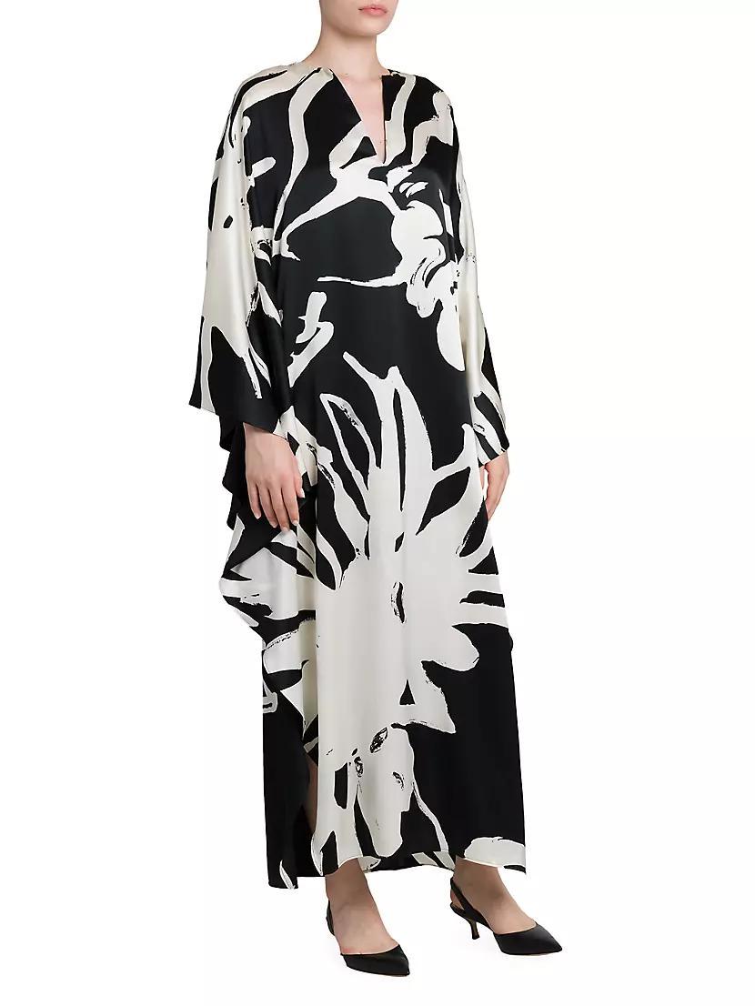 Printed Floor-Length Silk Caftan Product Image
