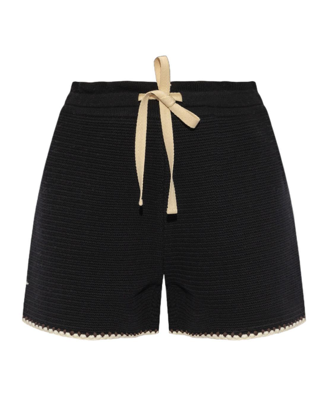 JIL SANDER Knitted Cotton Shorts In Black Product Image
