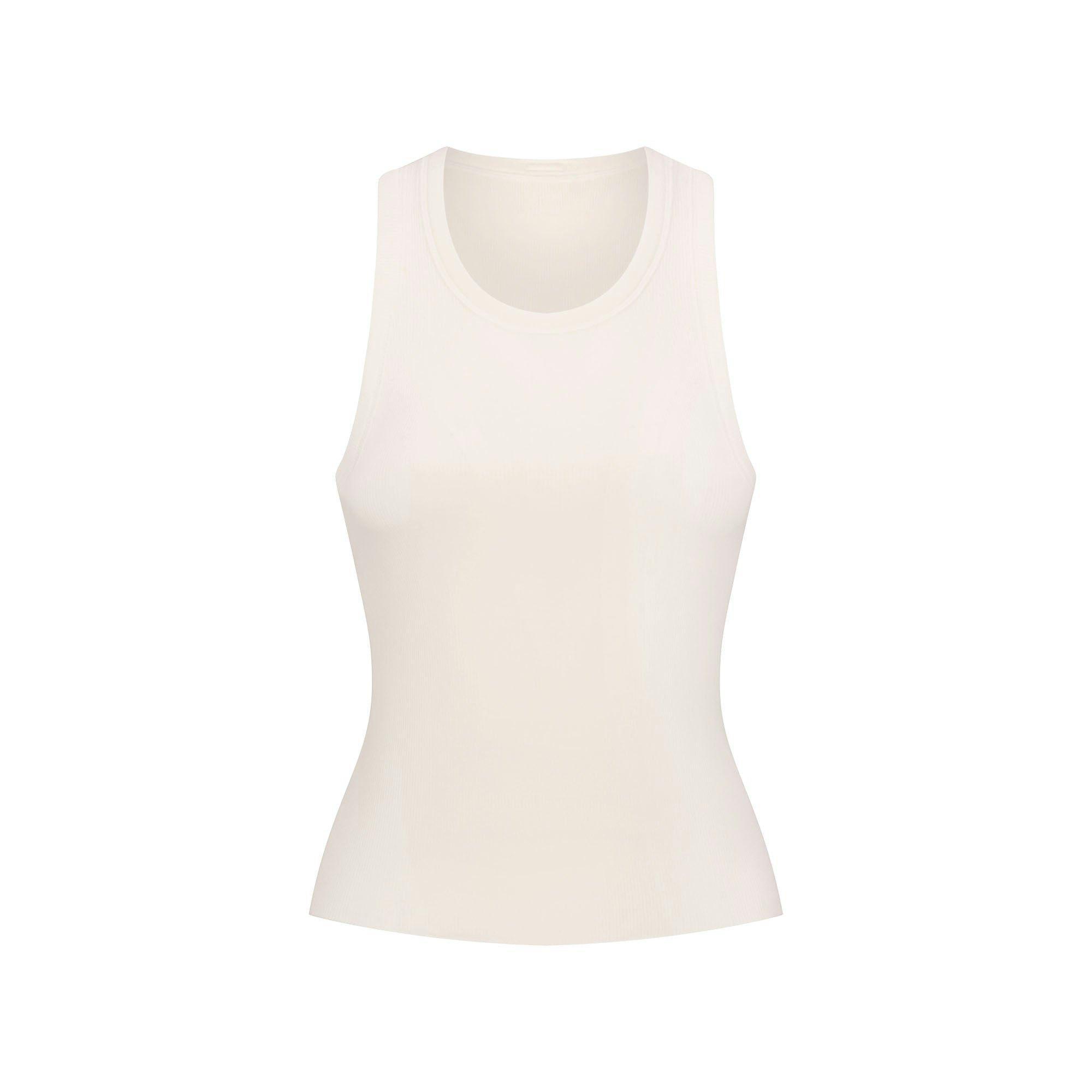 COTTON RIB SCOOP TANK AND SHORT SET | MARBLE Product Image