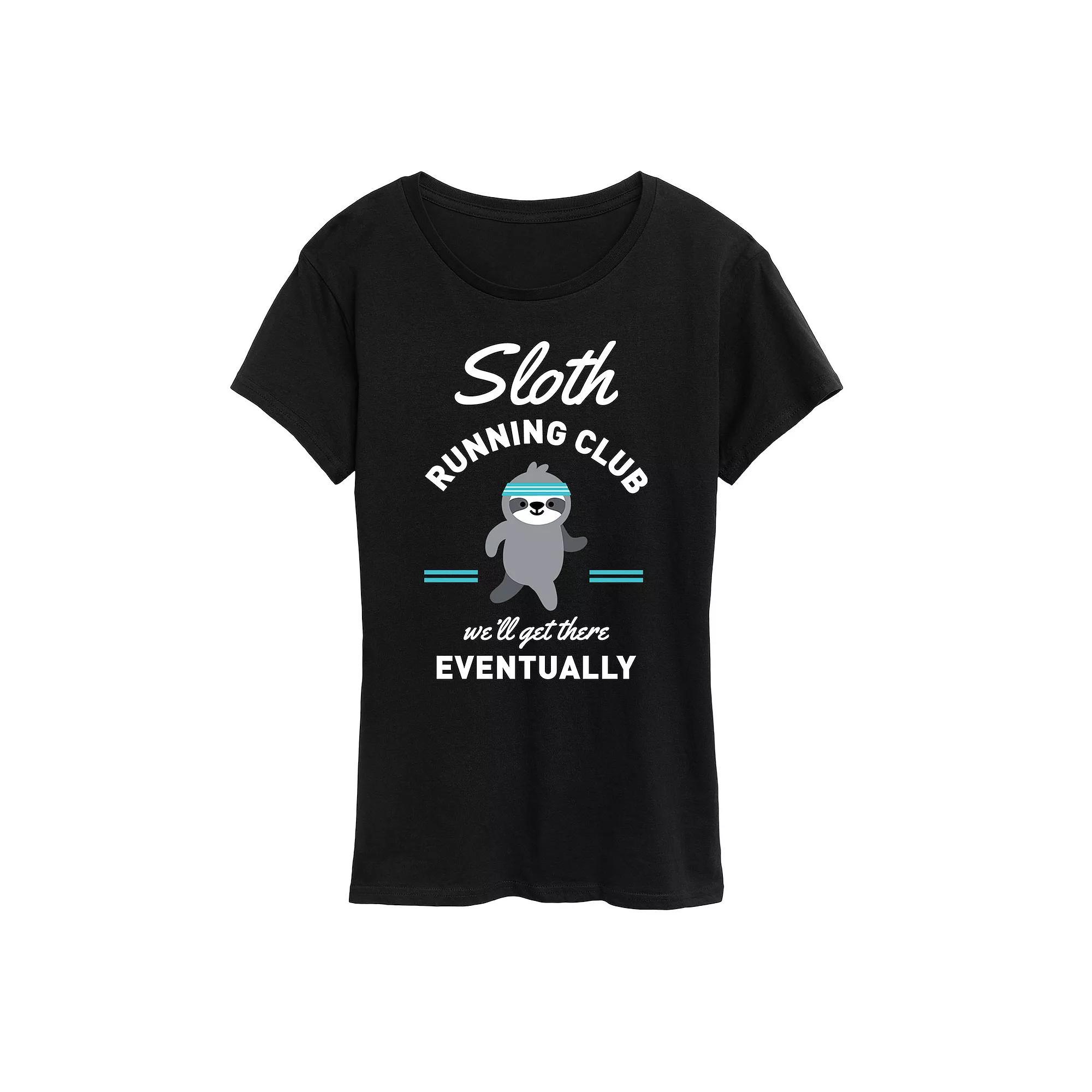 Womens Sloth Running Club Graphic Tee Product Image