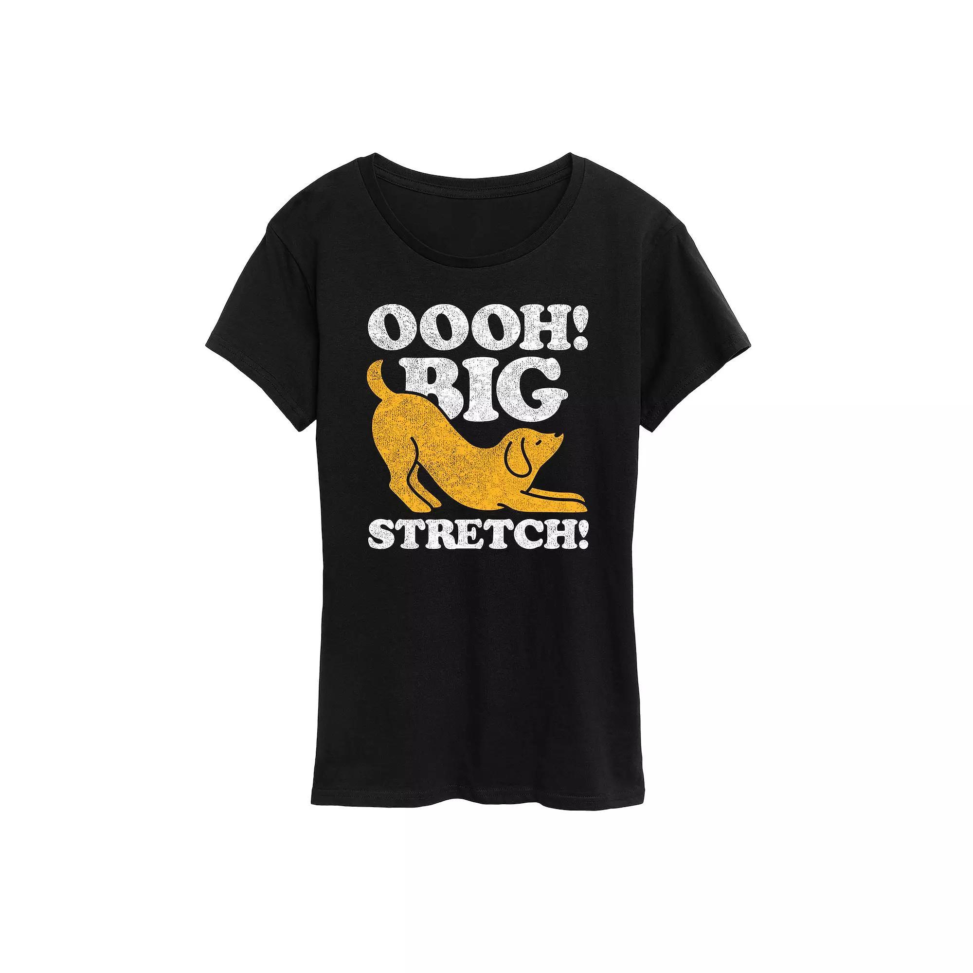 Womens Dog Oooh Big Stretch Graphic Tee Heather Grey Product Image