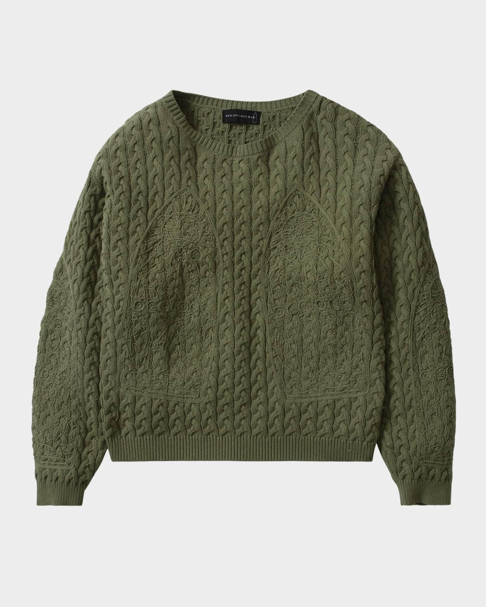 Men's Lagoon Embroidered Cable Knit Sweater Product Image