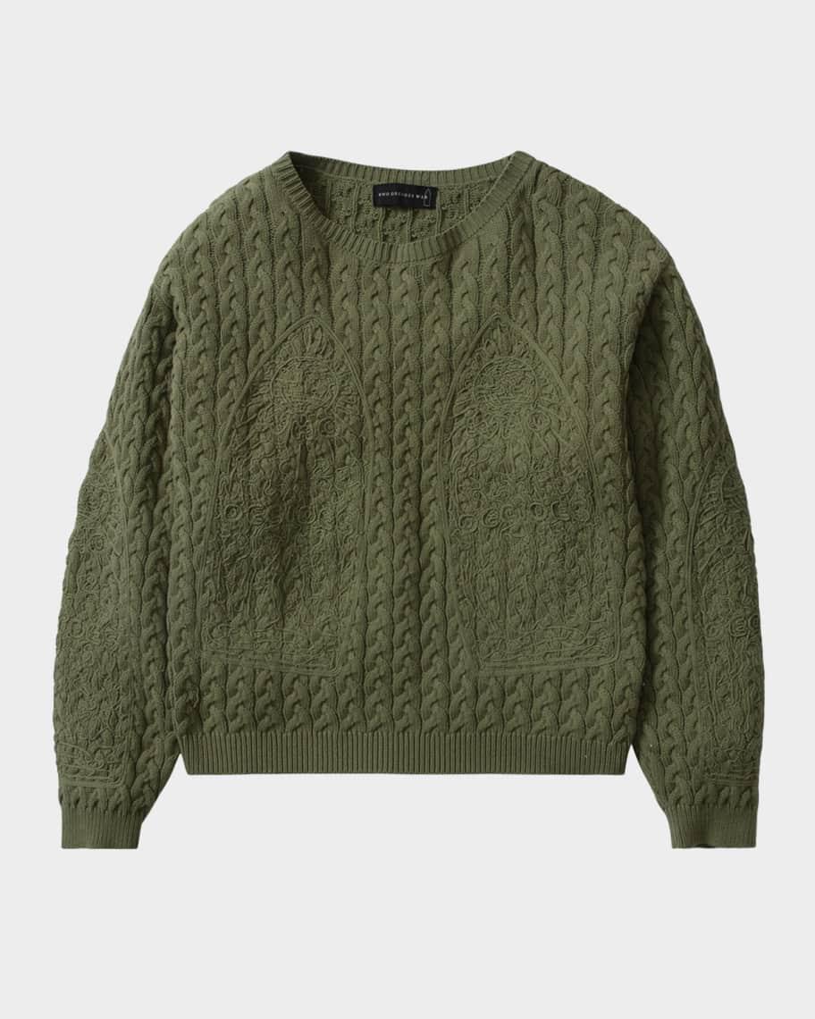 Men's Lagoon Embroidered Cable Knit Sweater Product Image