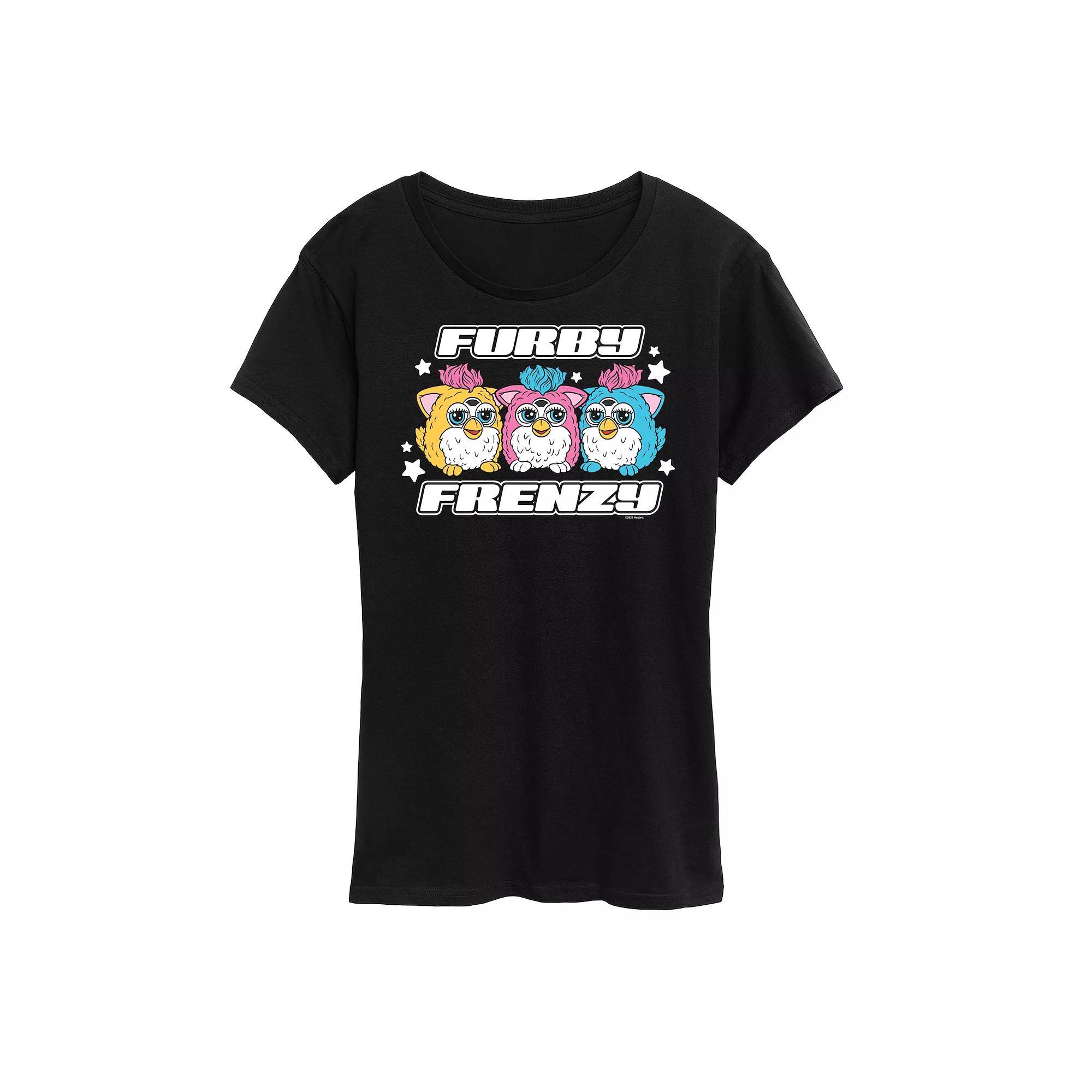 Womens Furby Frenzy Graphic Tee Heather Grey Product Image