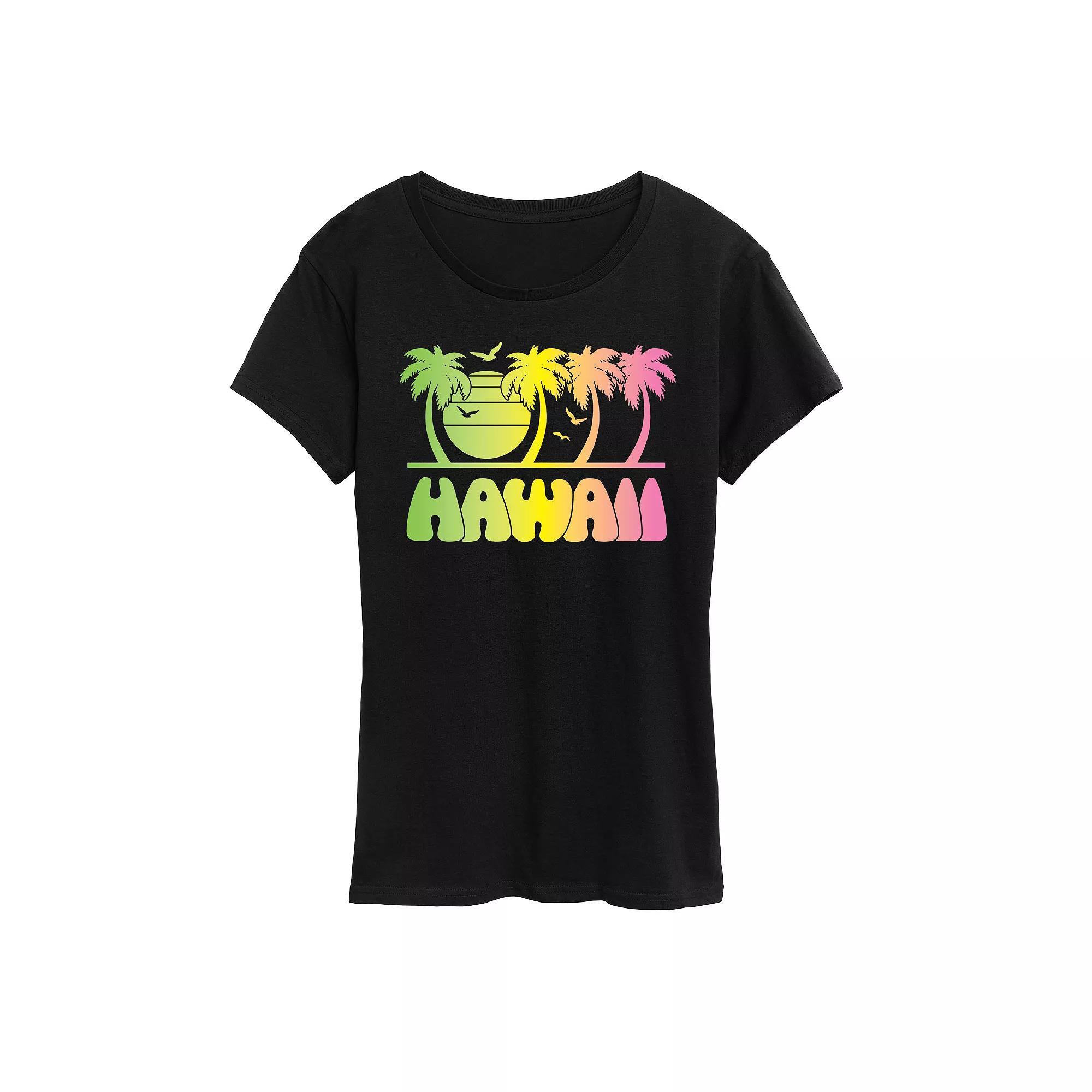 Womens Vintage Hawaii Blend Graphic Tee Heather Grey Product Image