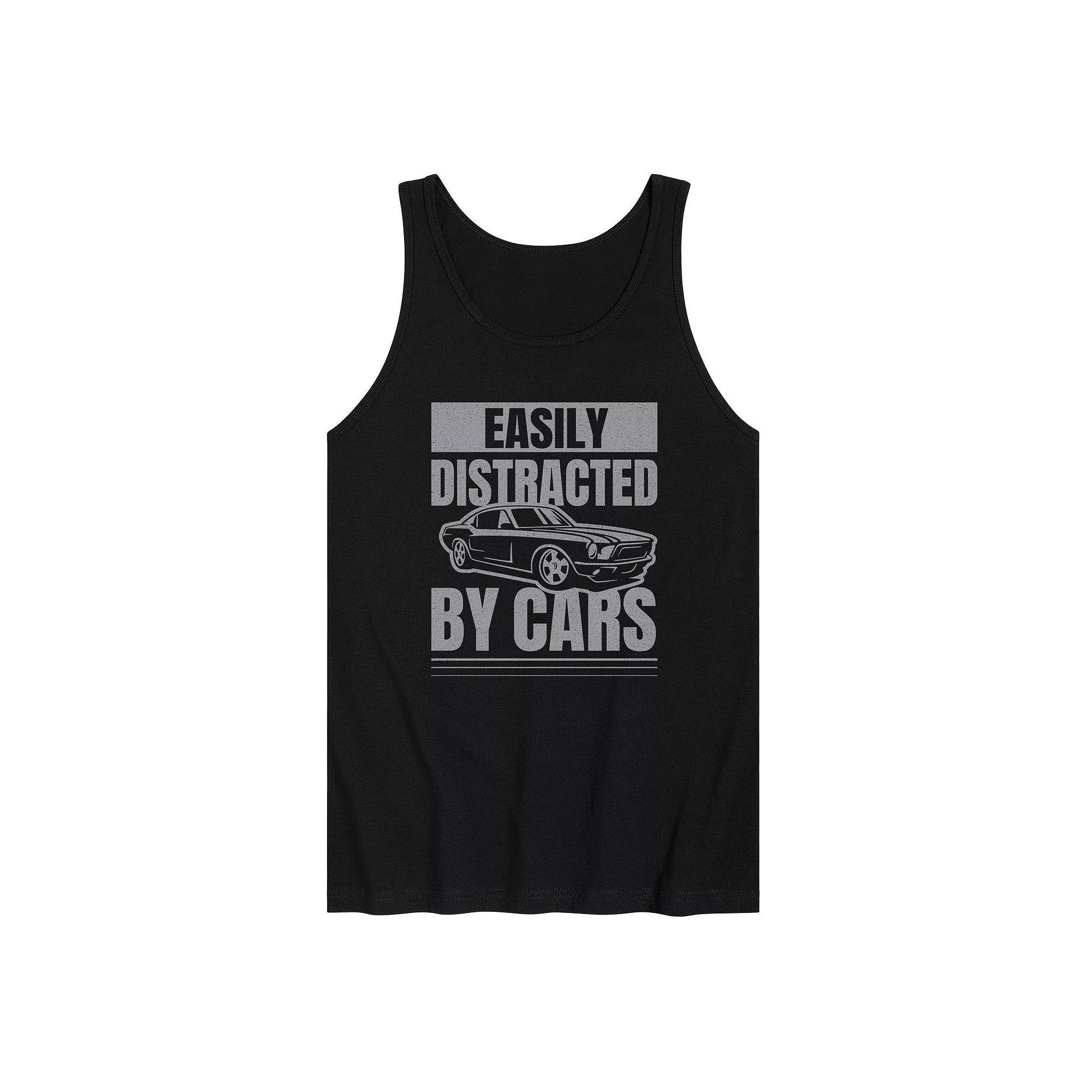 Mens Easily Distracted by Cars Tank Top Product Image