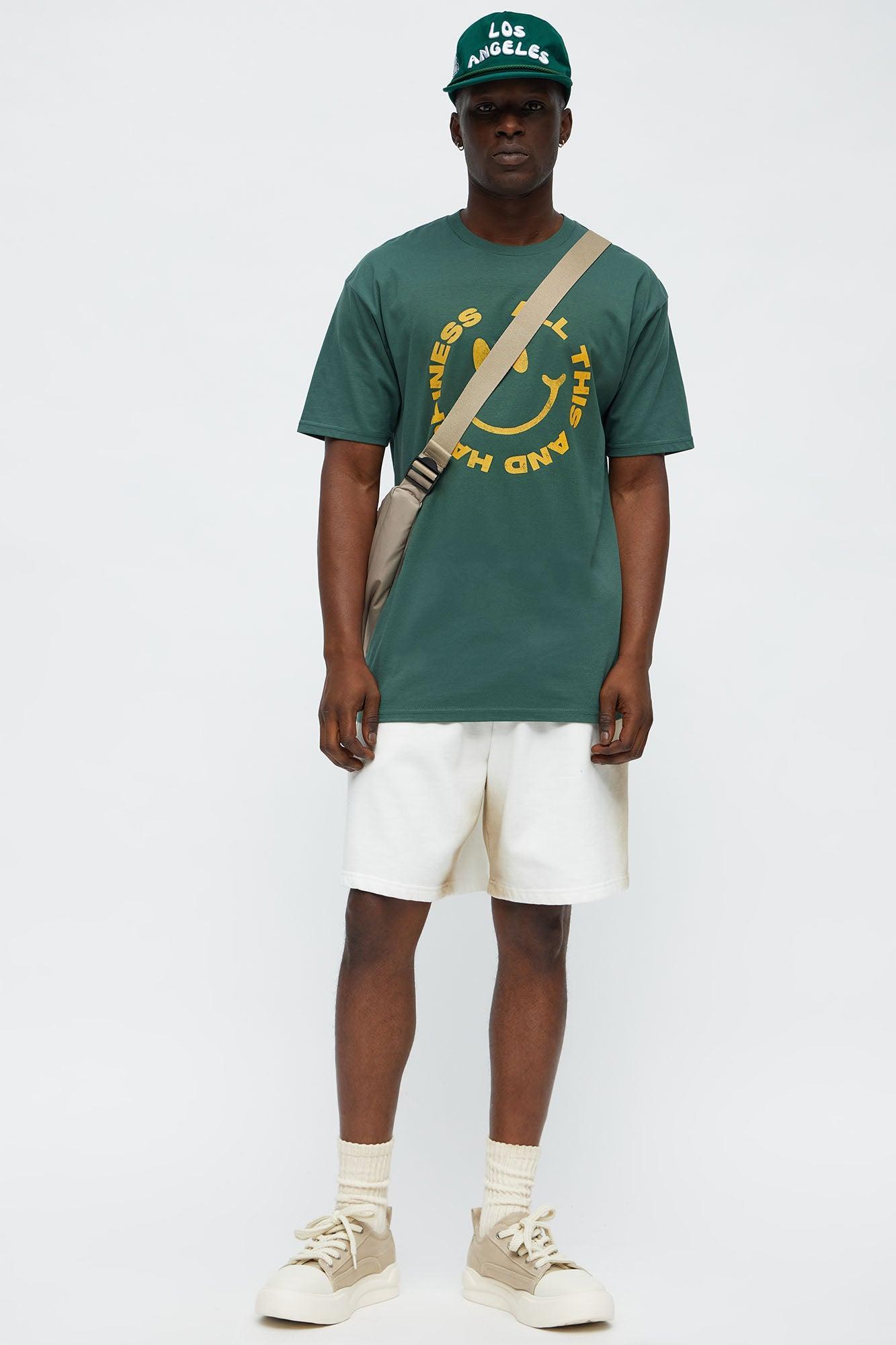 All This Happiness Short Sleeve Tee - Green Product Image